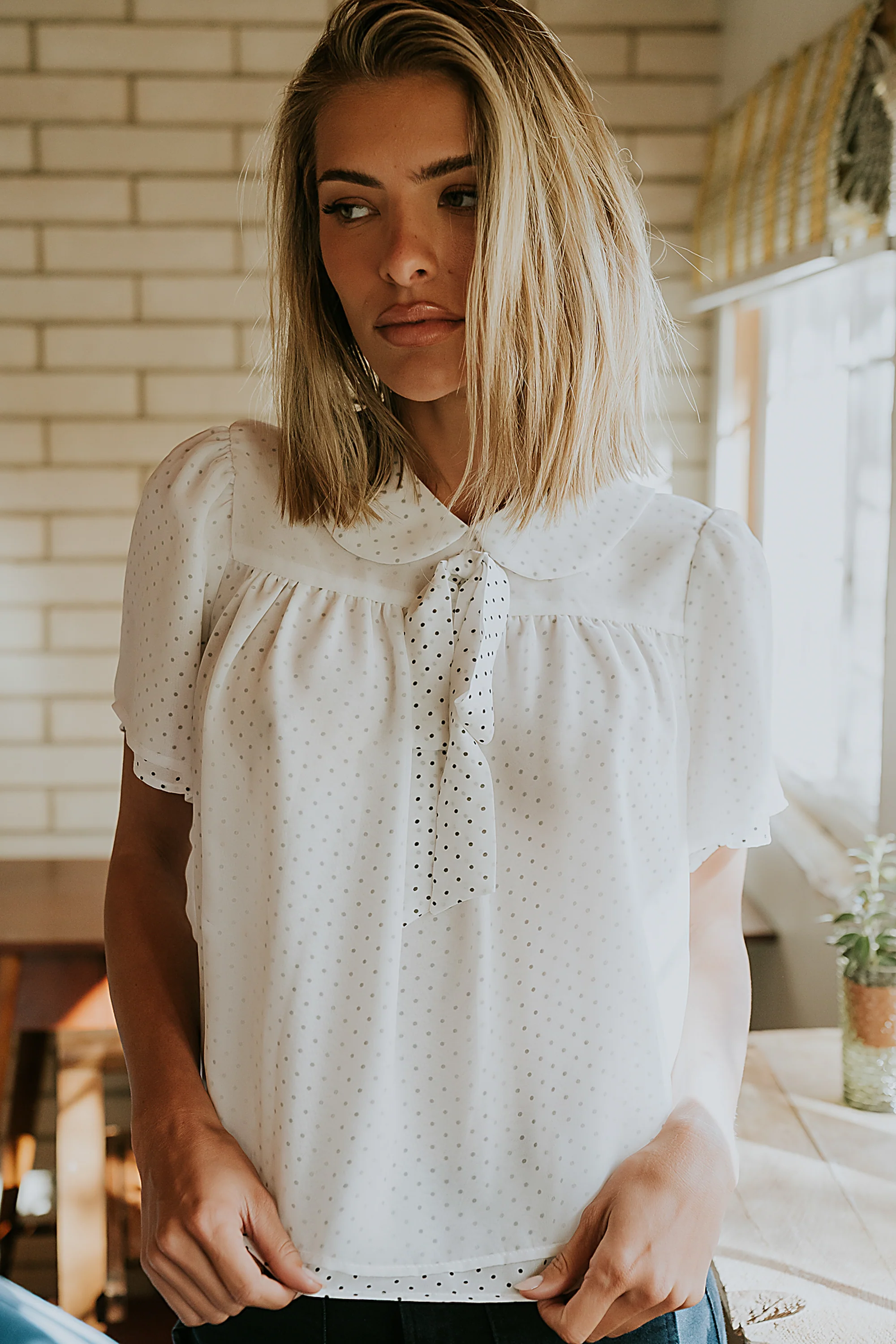 Danika Polka Dot Blouse - Image 7