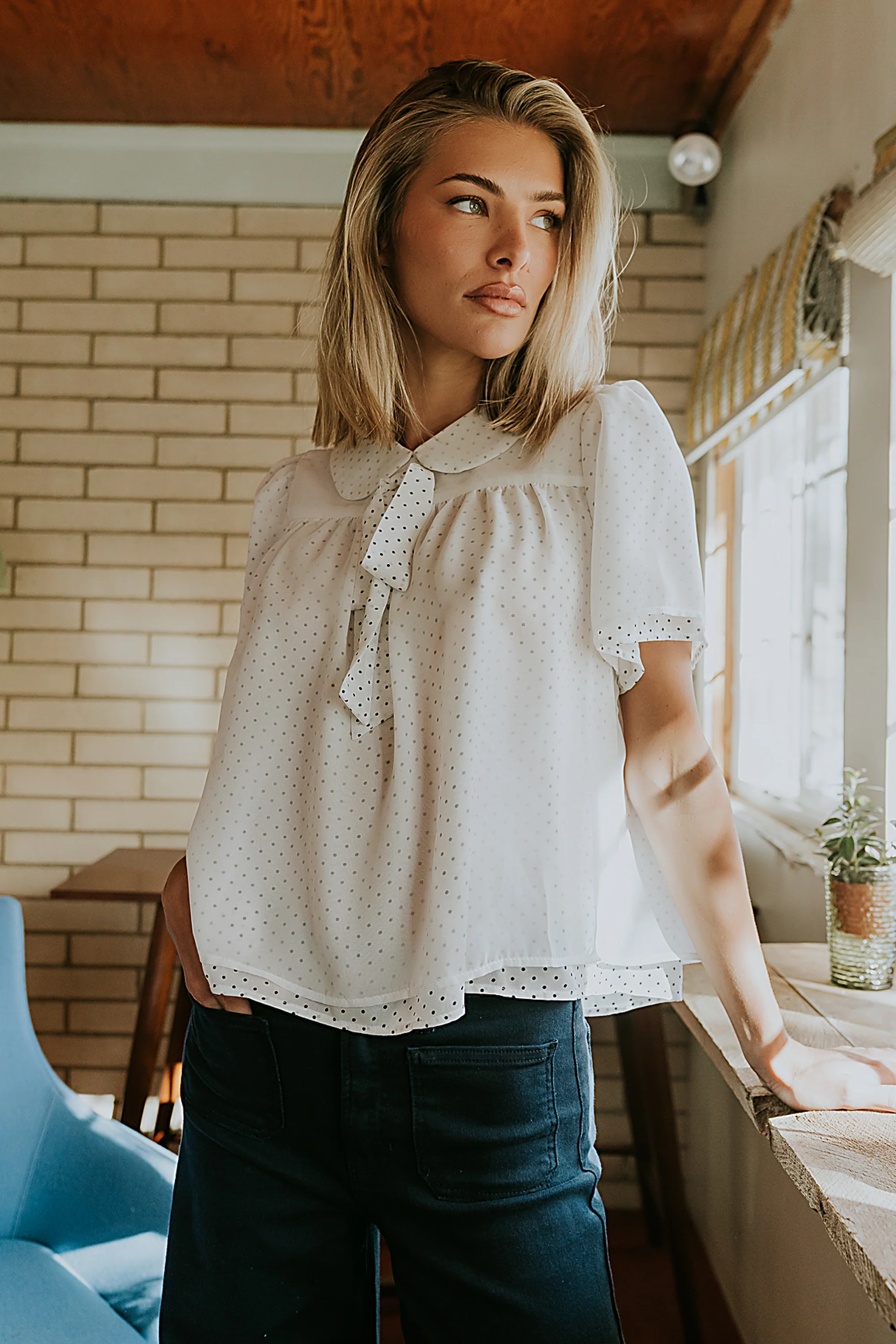 Danika Polka Dot Blouse - Image 8