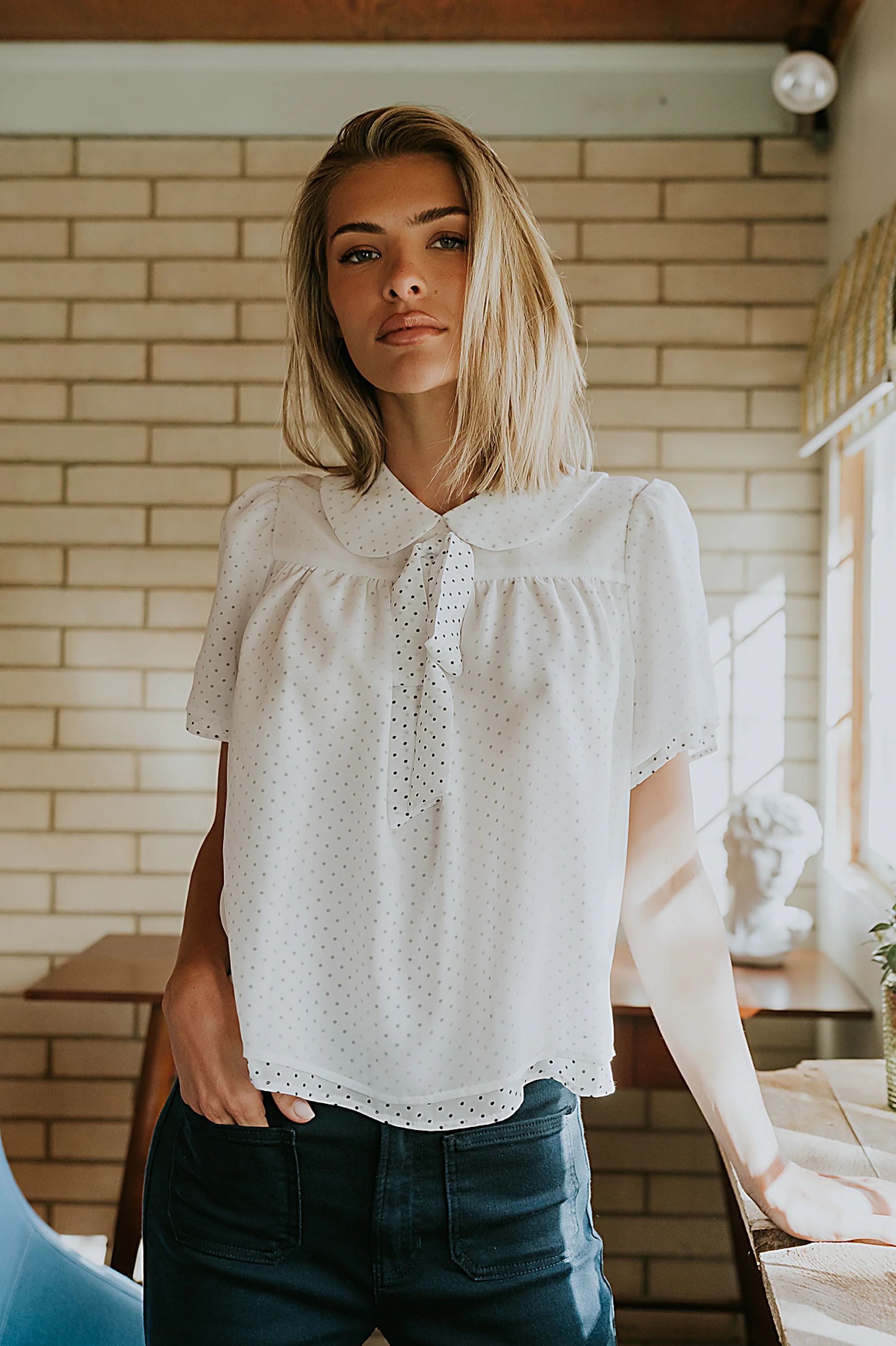Danika Polka Dot Blouse - Image 9