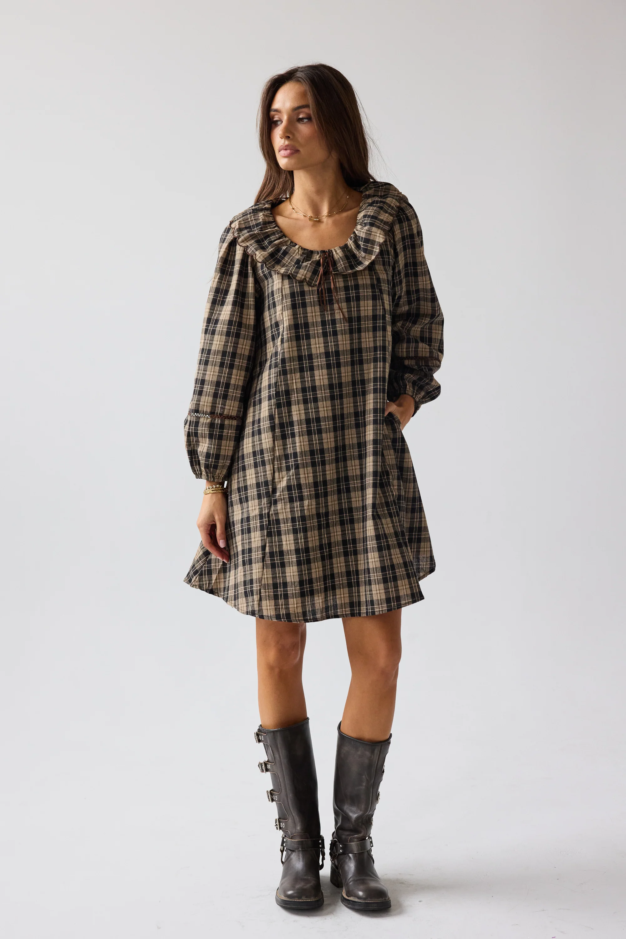 Darlene Plaid Midi Dress - FINAL SALE