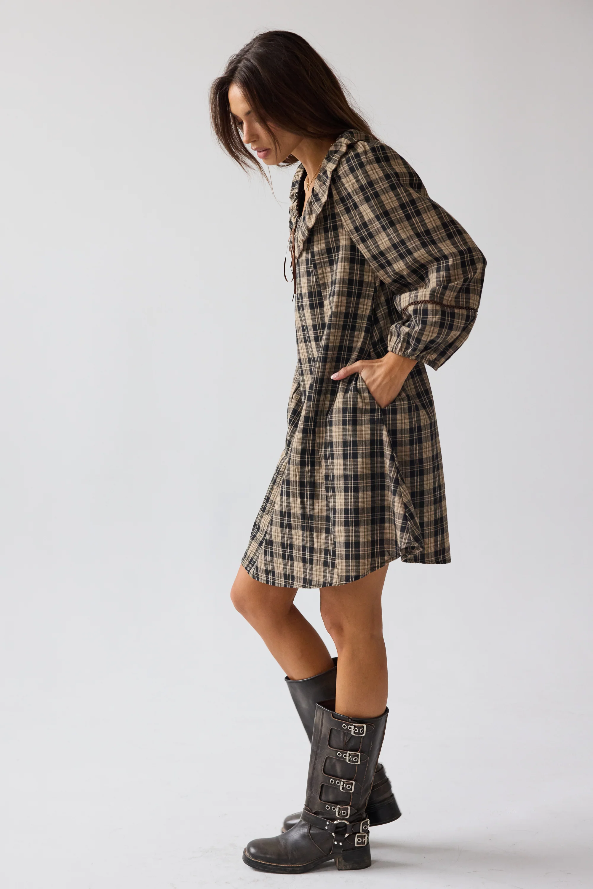 Darlene Plaid Midi Dress - FINAL SALE - Image 2
