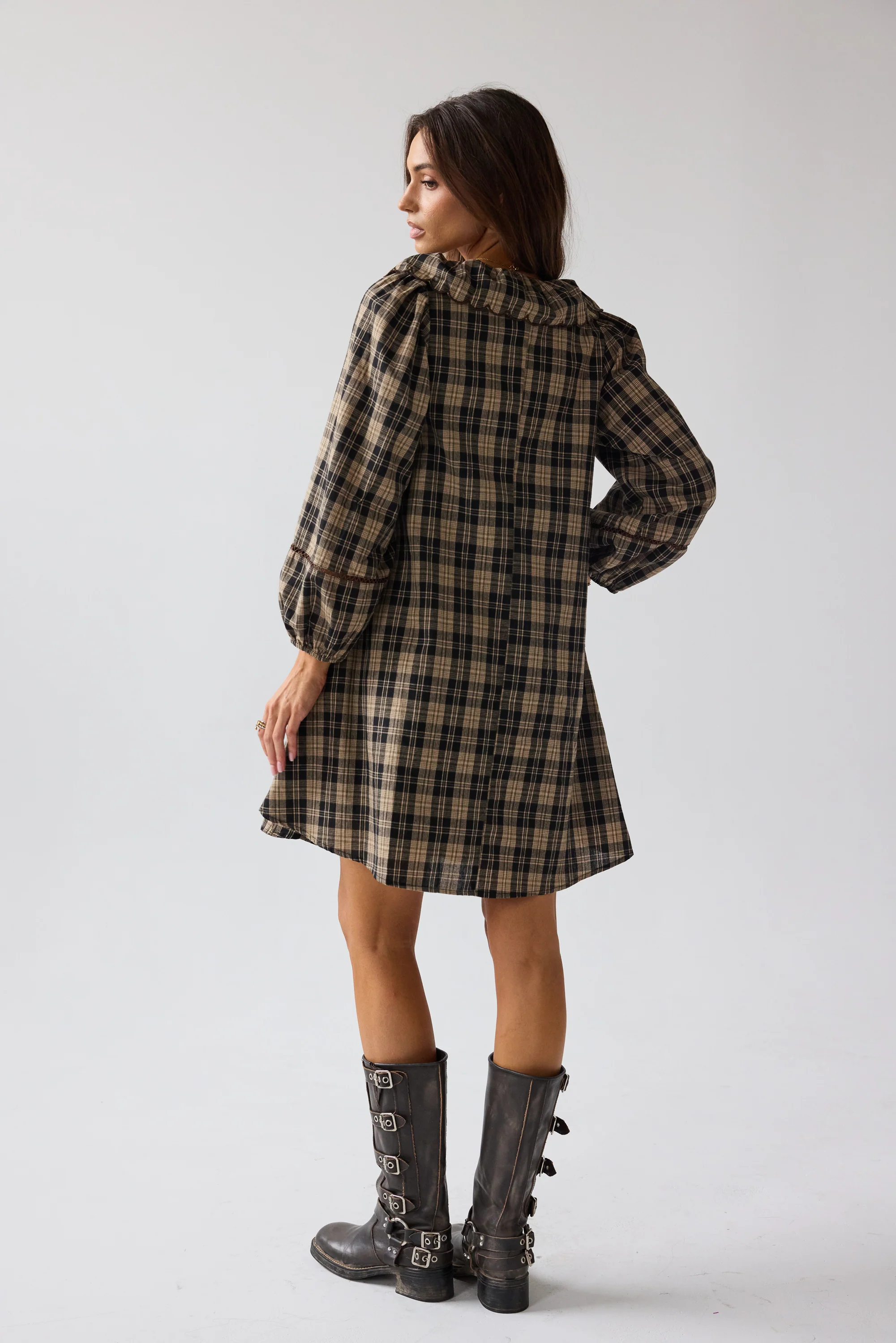 Darlene Plaid Midi Dress - FINAL SALE - Image 3