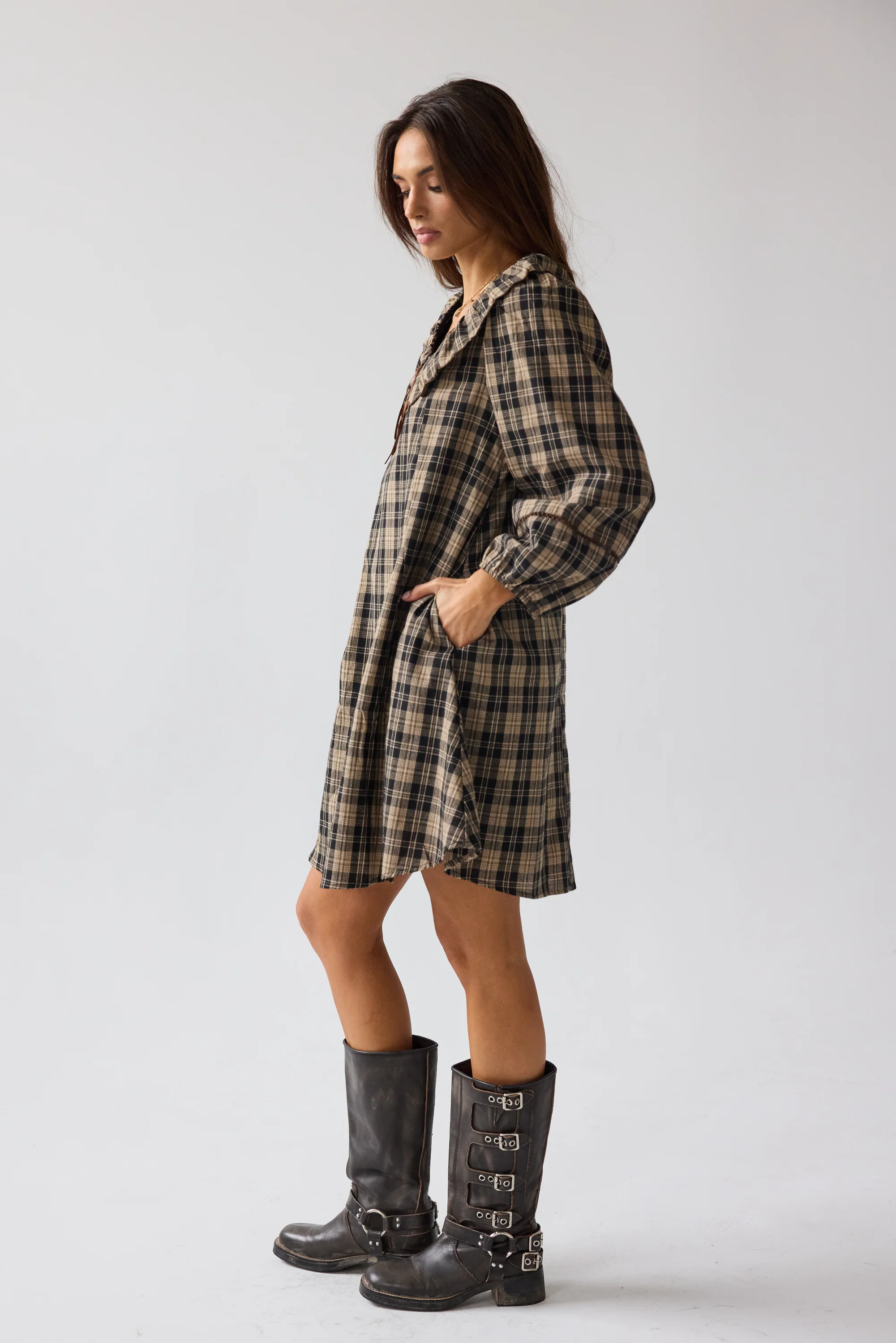 Darlene Plaid Midi Dress - FINAL SALE - Image 5