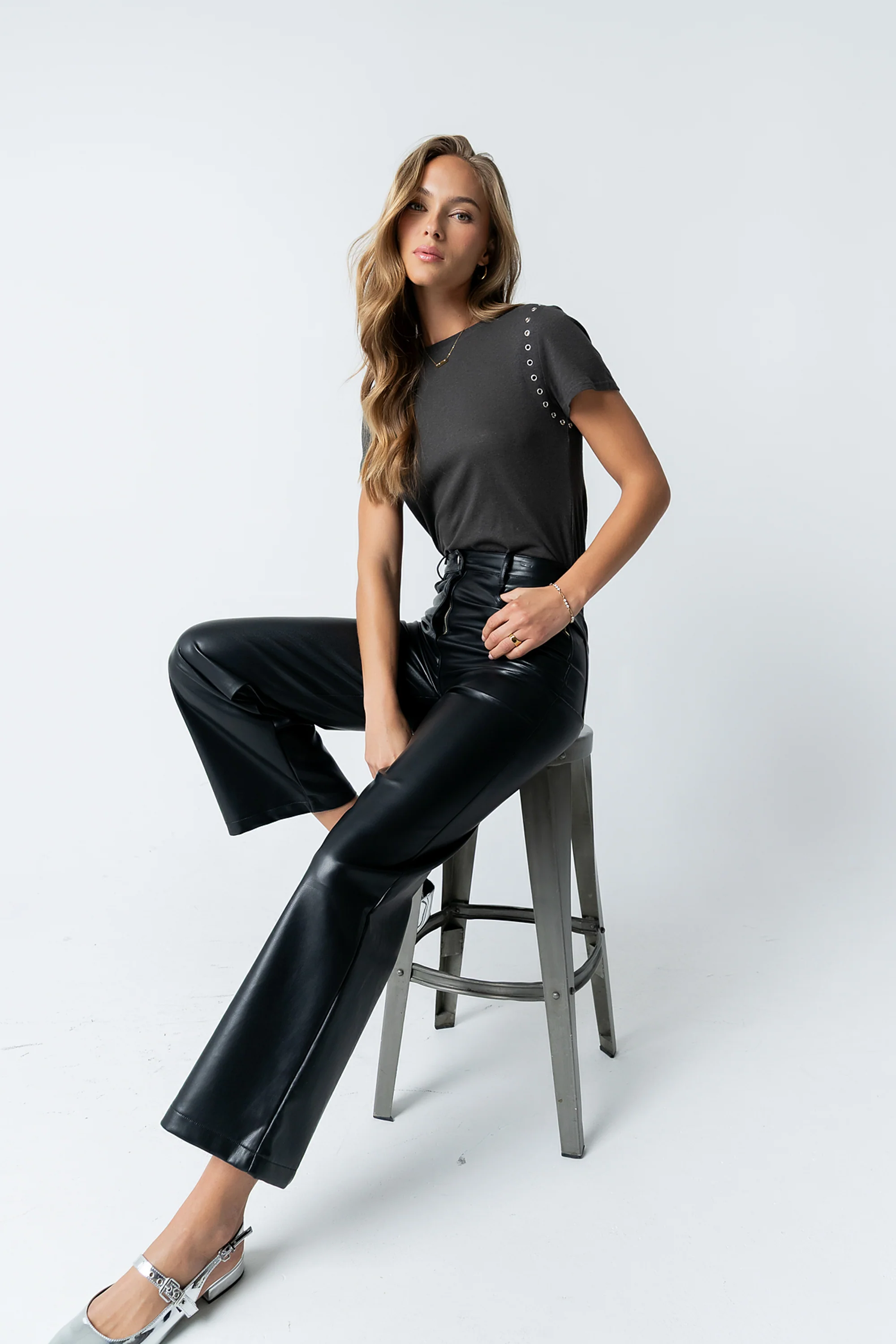 Dayna Vegan Leather Pants - FINAL SALE - Image 7