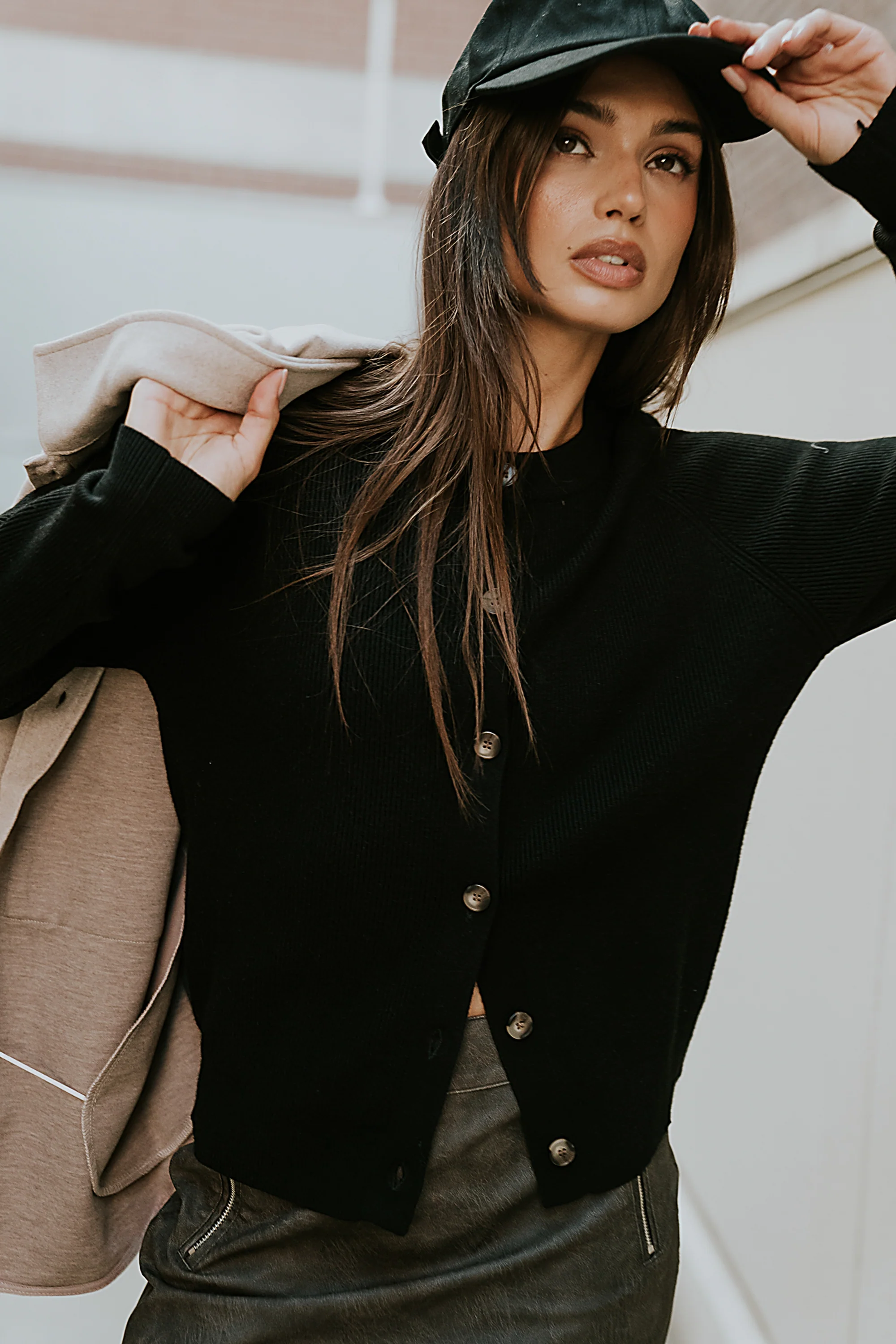 Debbie Ribbed Sweater in Black - FINAL SALE - Image 6