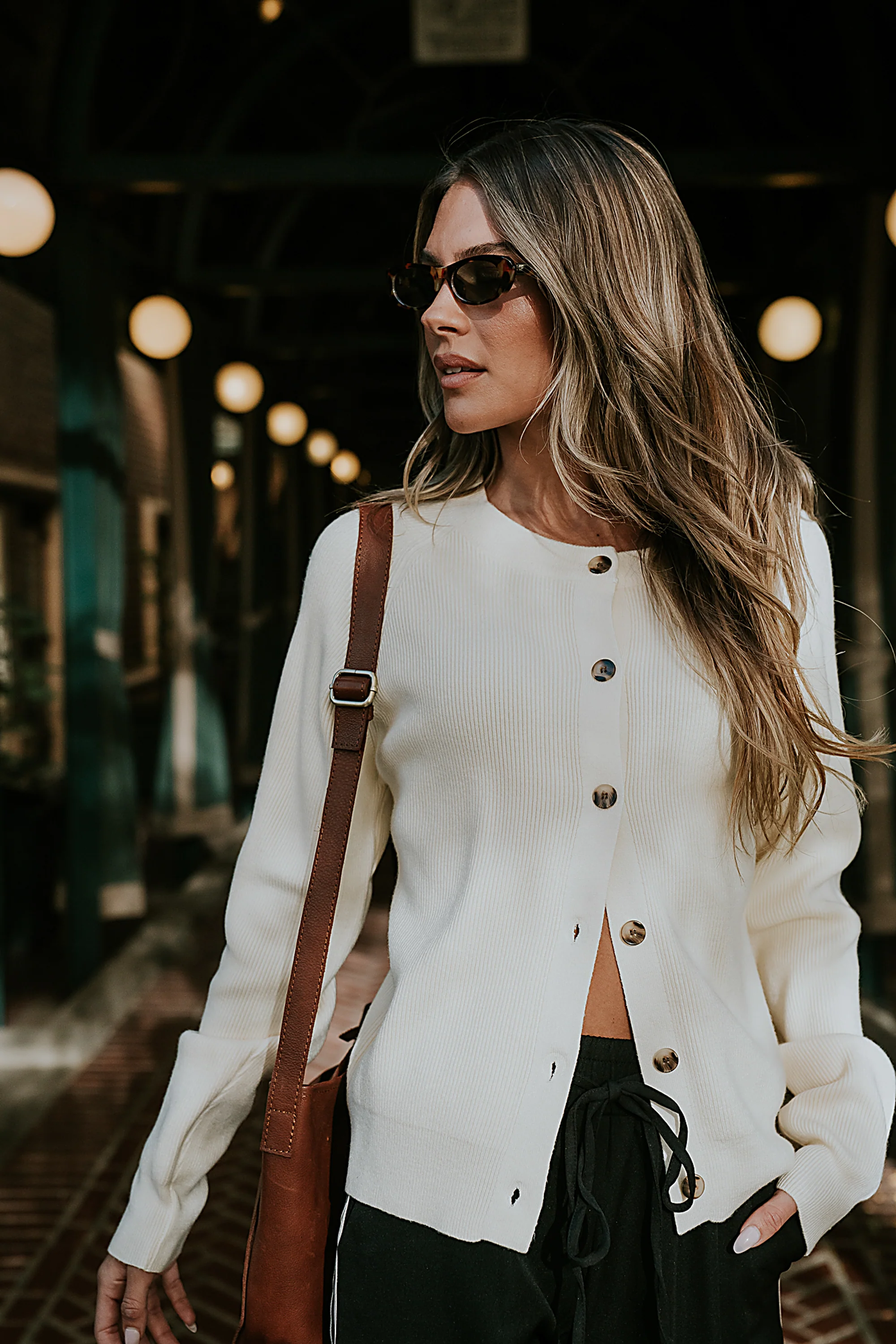Debbie Ribbed Sweater in Ivory - FINAL SALE - Image 3