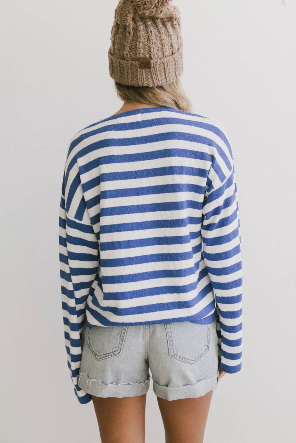 Destinia Striped Top in Blue - FINAL SALE - Image 3