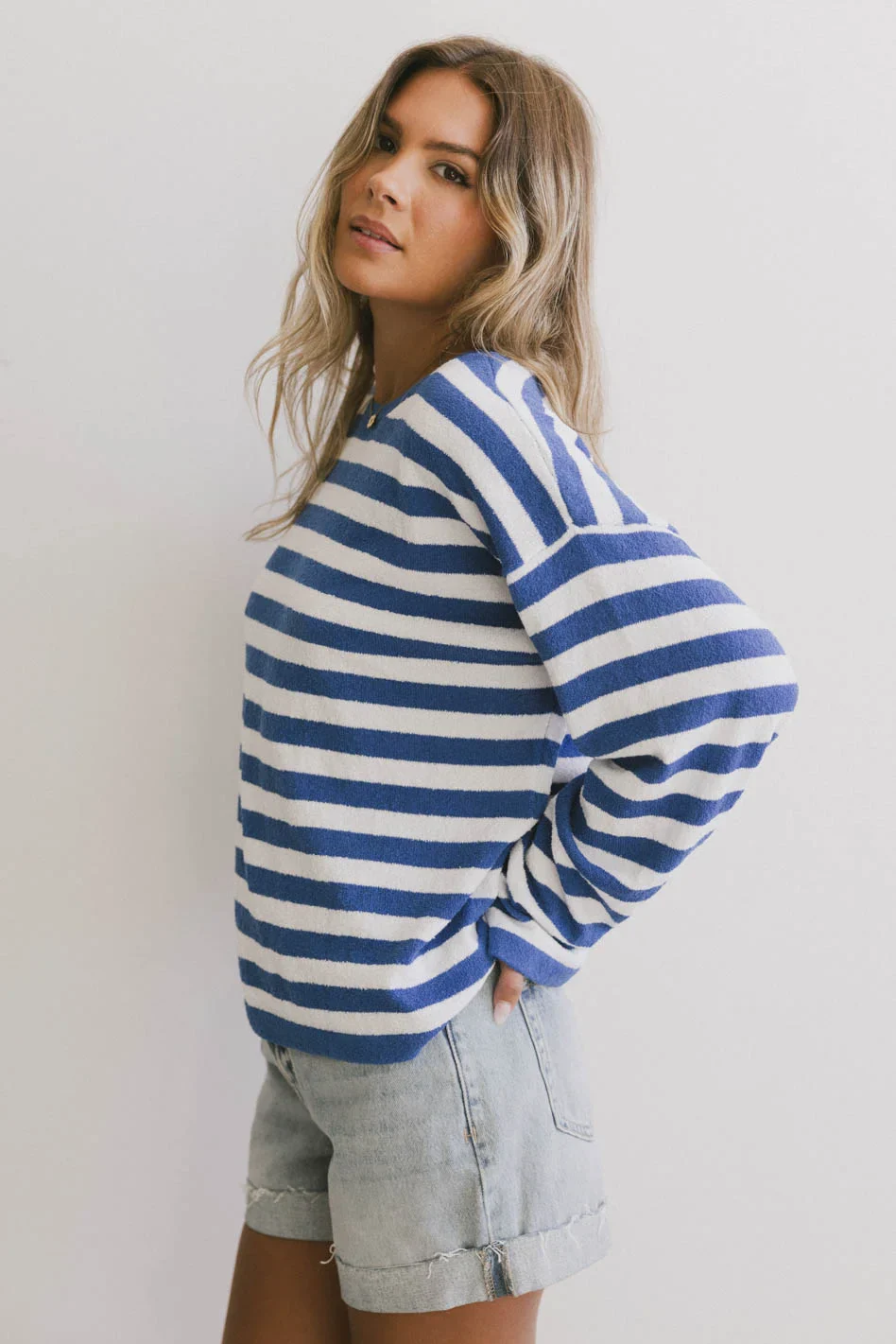 Destinia Striped Top in Blue - FINAL SALE - Image 4