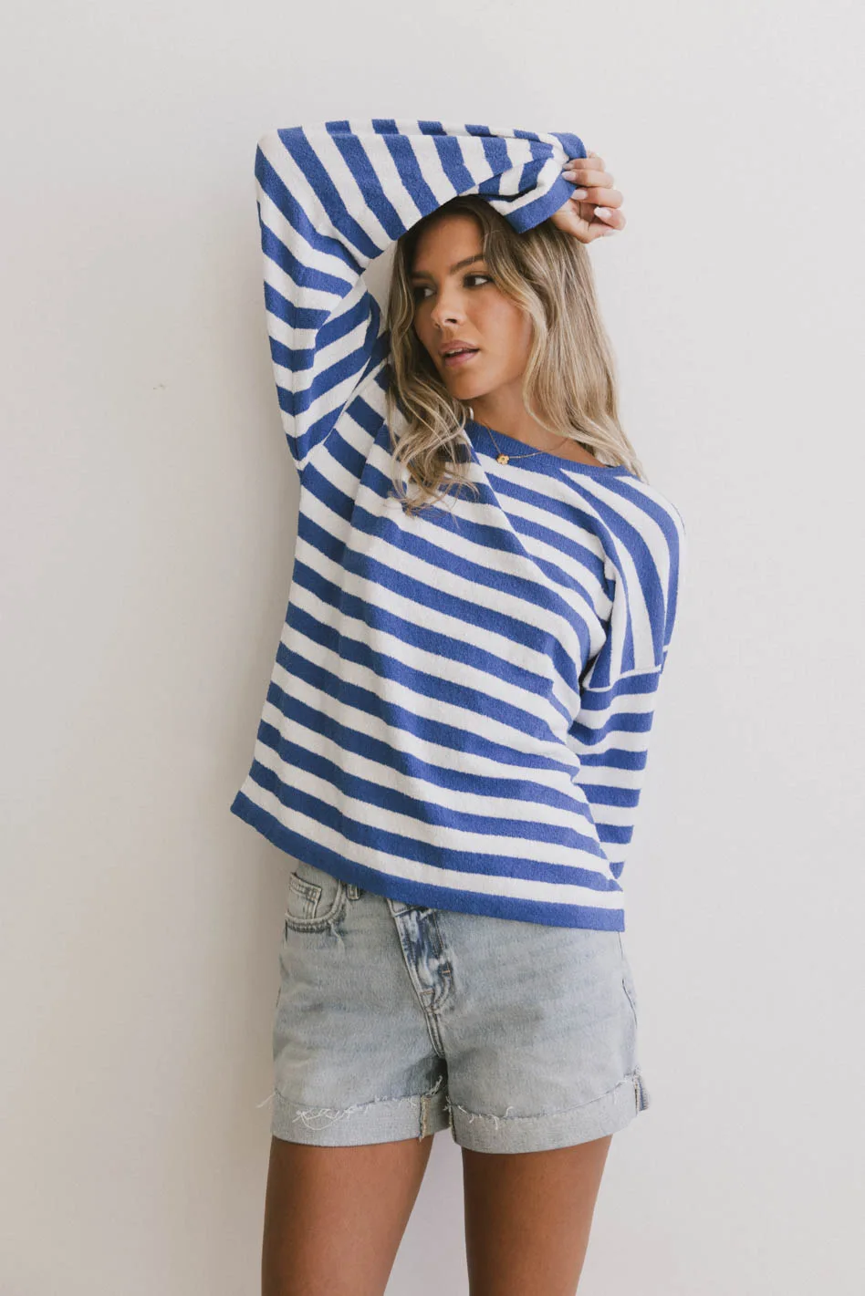 Destinia Striped Top in Blue - FINAL SALE - Image 5
