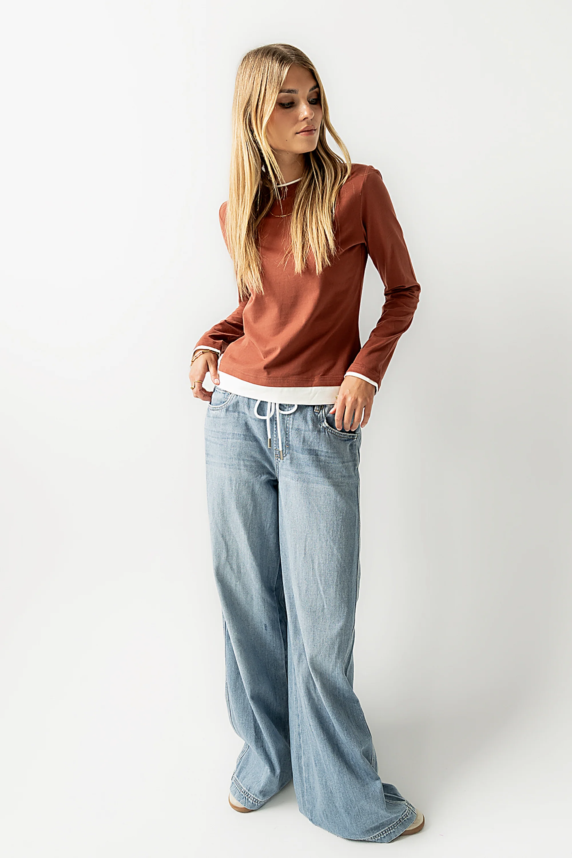 Destiny Double Layer Top in Rust - FINAL SALE - Image 3