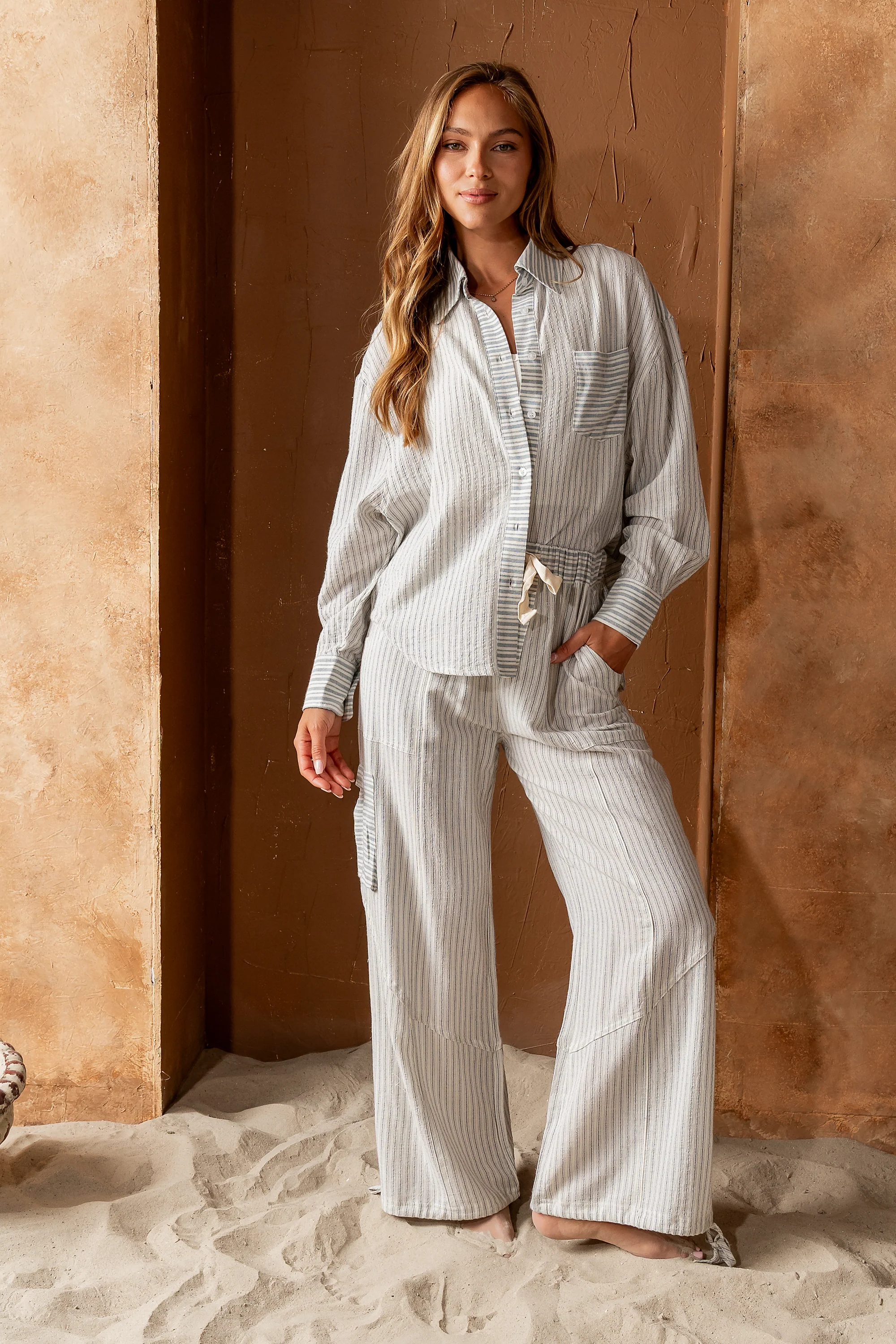 Diana Striped Button Up - FINAL SALE - Image 3