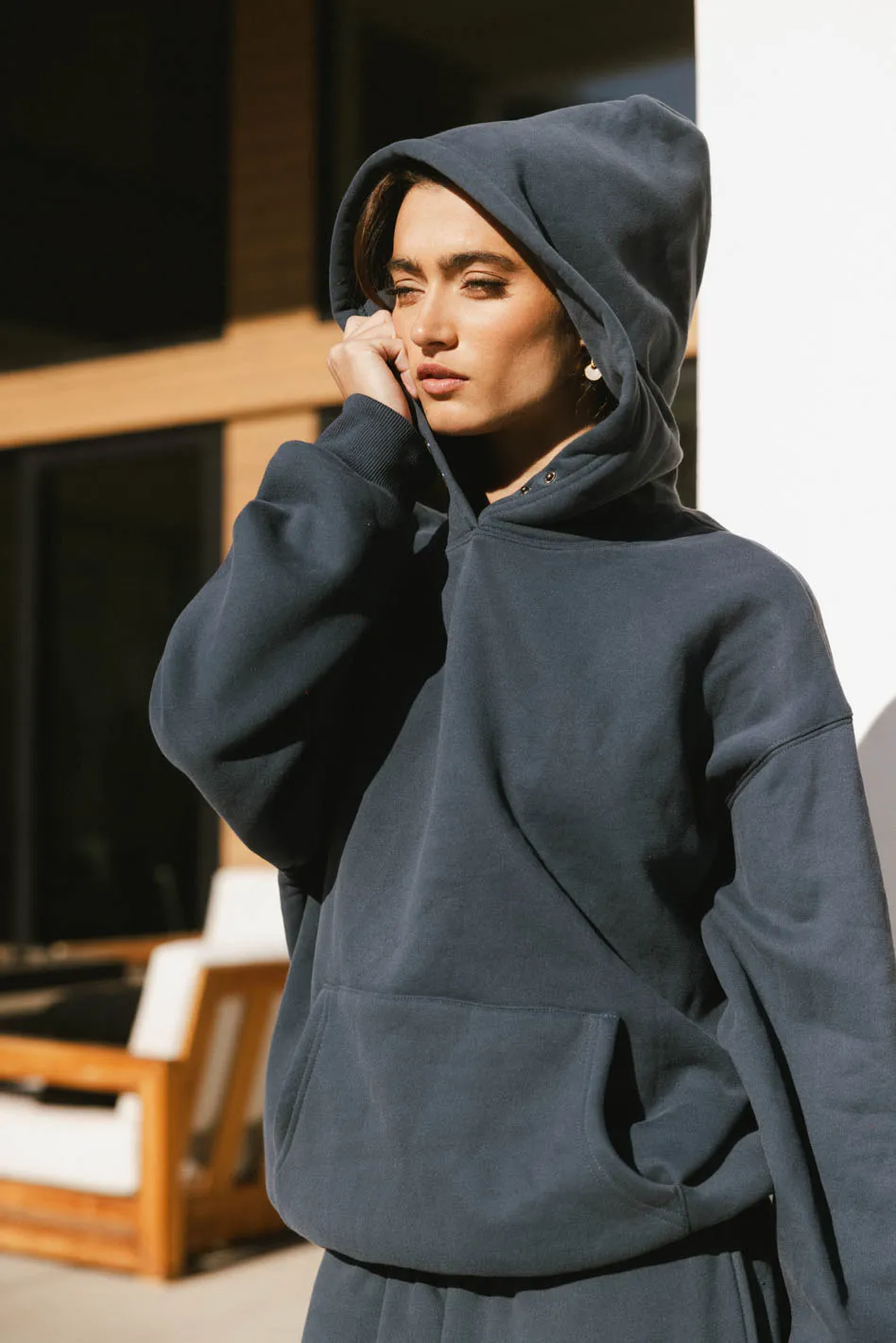 Do Not Disturb Sweatshirt in Navy - FINAL SALE - Image 4