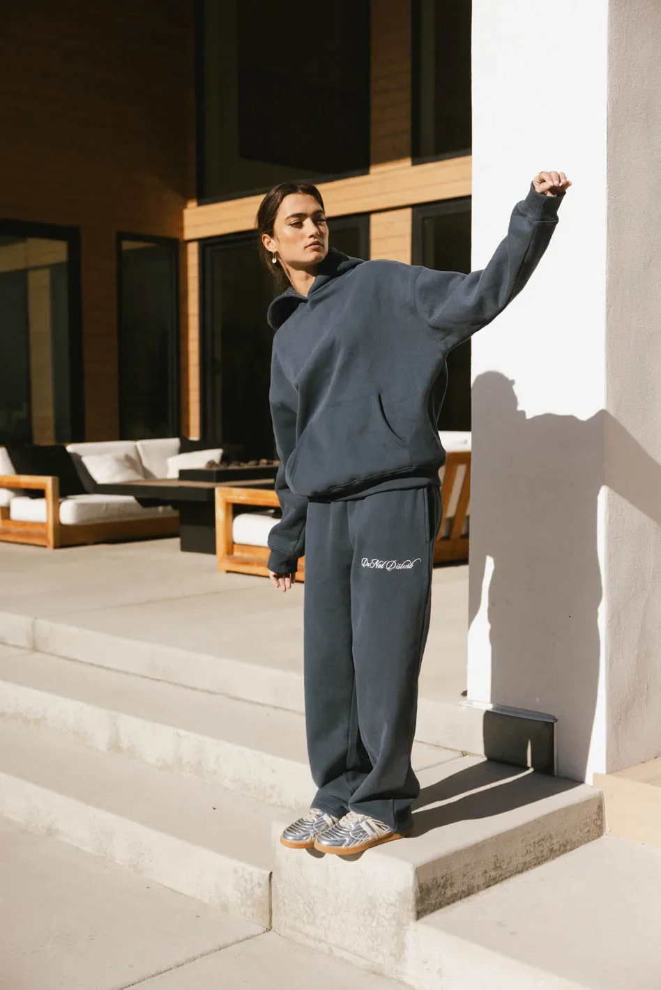 Do Not Disturb Sweatshirt in Navy - FINAL SALE - Image 5
