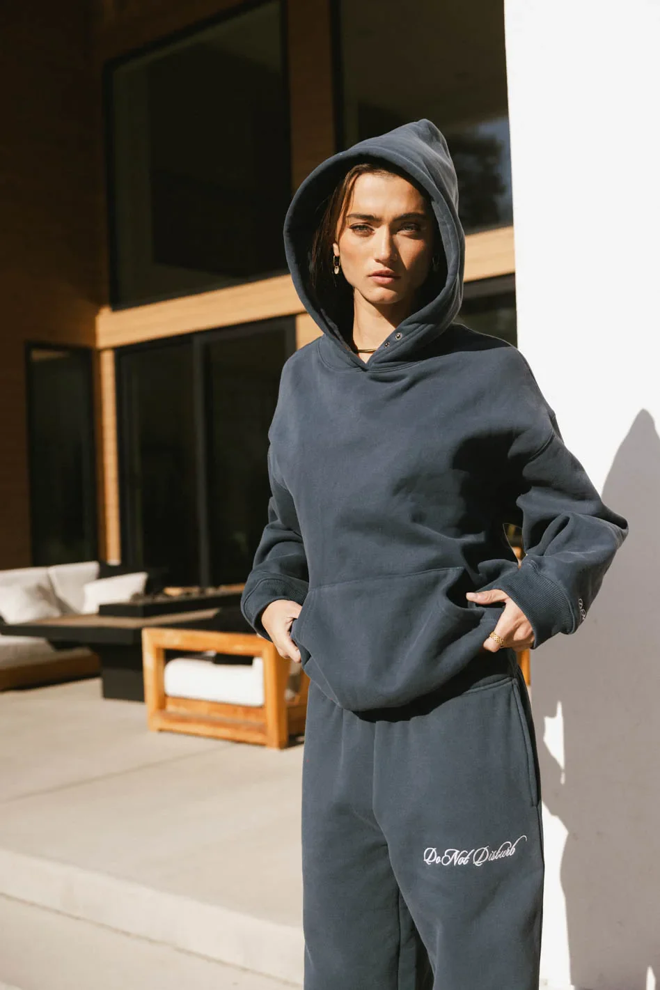 Do Not Disturb Sweatshirt in Navy - FINAL SALE - Image 6
