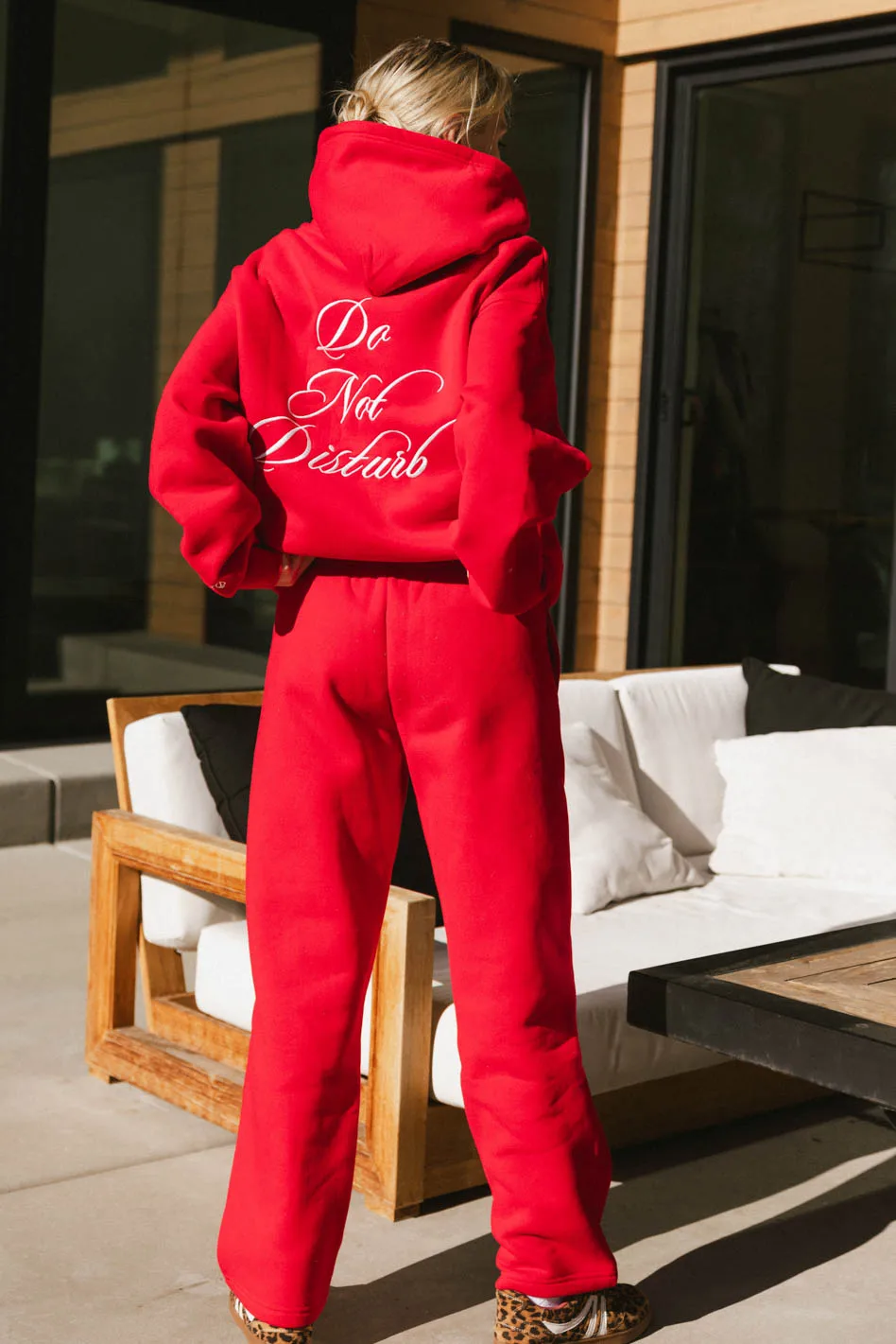 Do Not Disturb Sweatshirt in Red - FINAL SALE - Image 3
