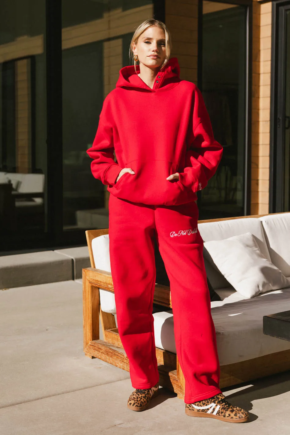 Do Not Disturb Sweatshirt in Red - FINAL SALE - Image 4