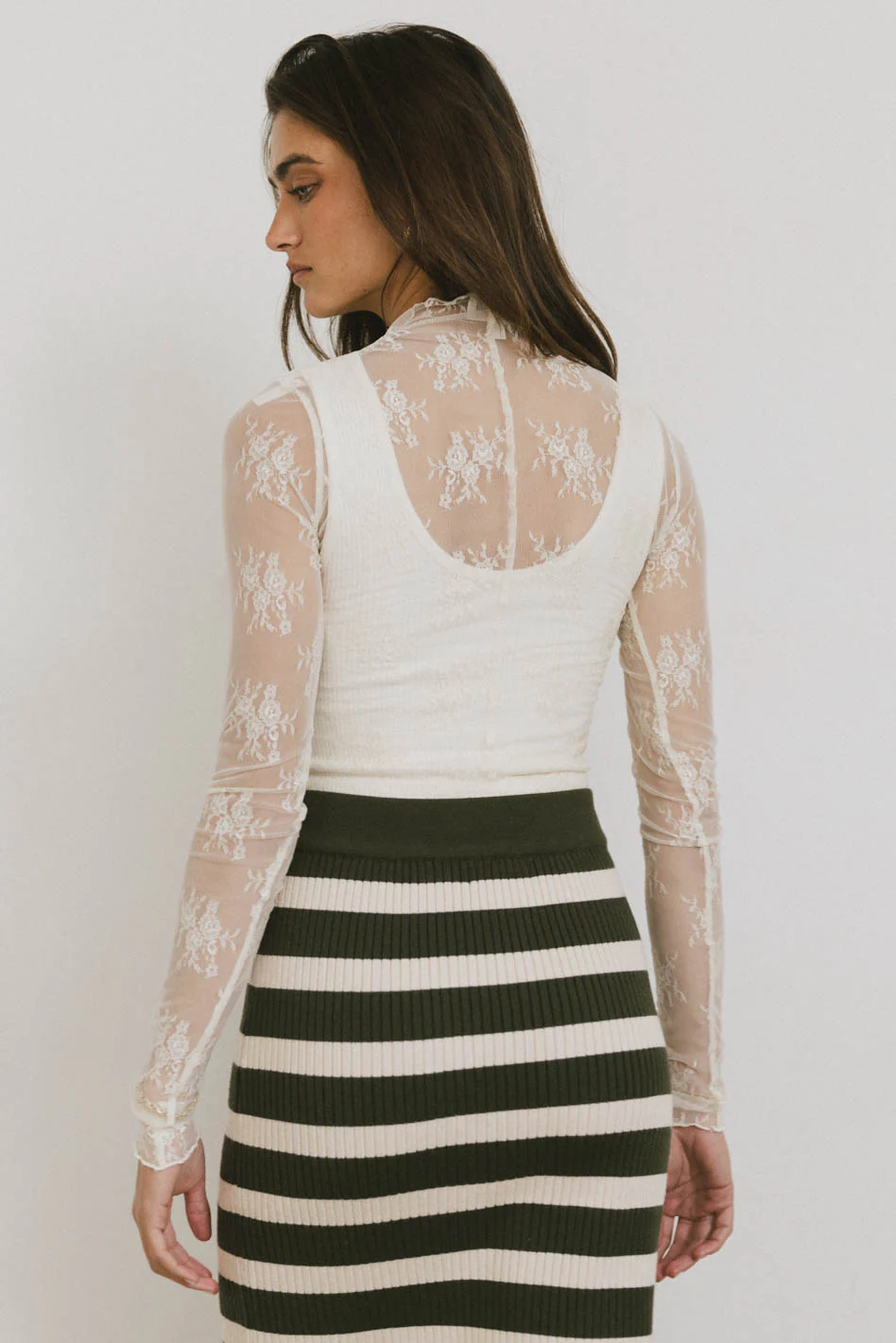 Drea Lace Layering Top in Cream - FINAL SALE - Image 6