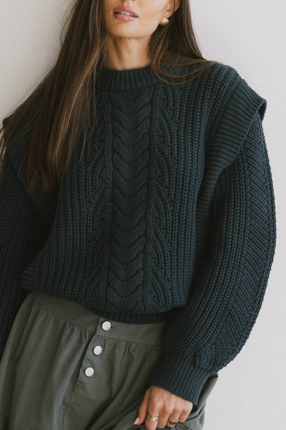 Dream Knit Sweater in Dark Teal - FINAL SALE - Image 4