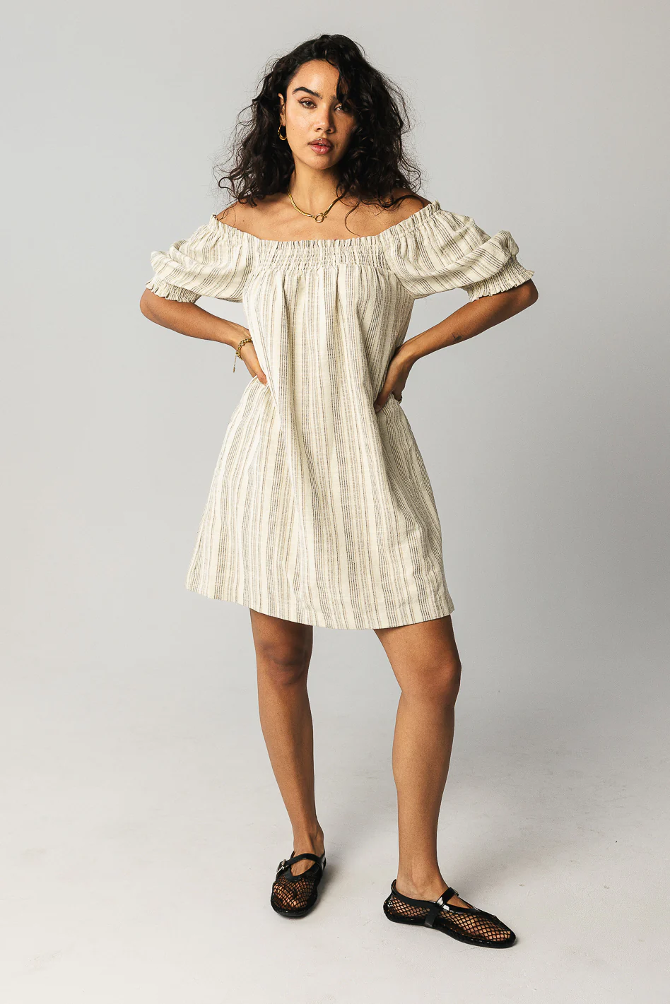 Drew Striped Babydoll Dress - FINAL SALE - Image 6