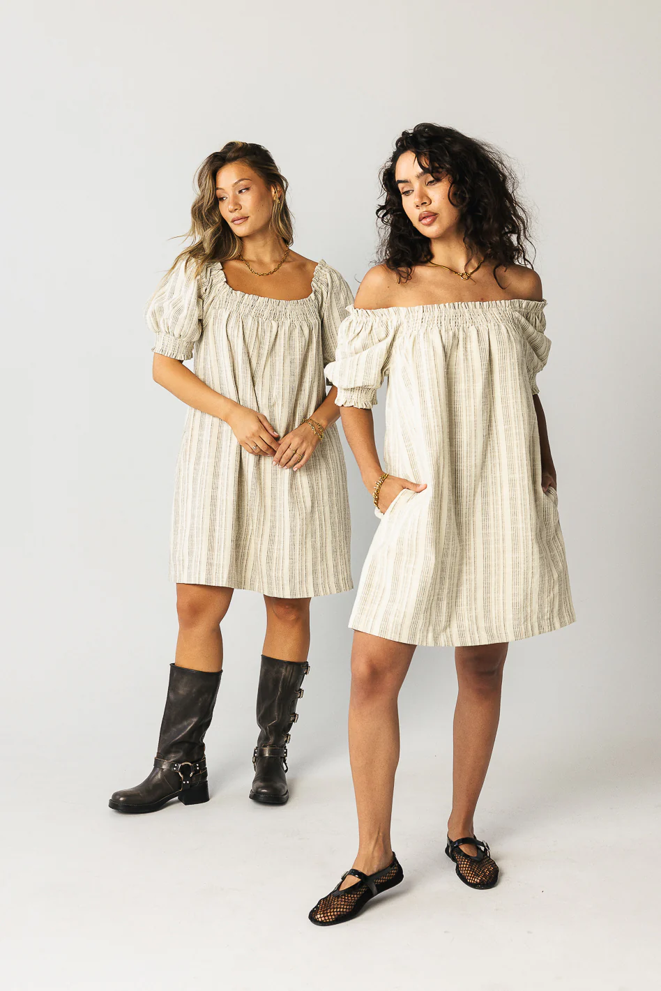 Drew Striped Babydoll Dress - FINAL SALE - Image 8