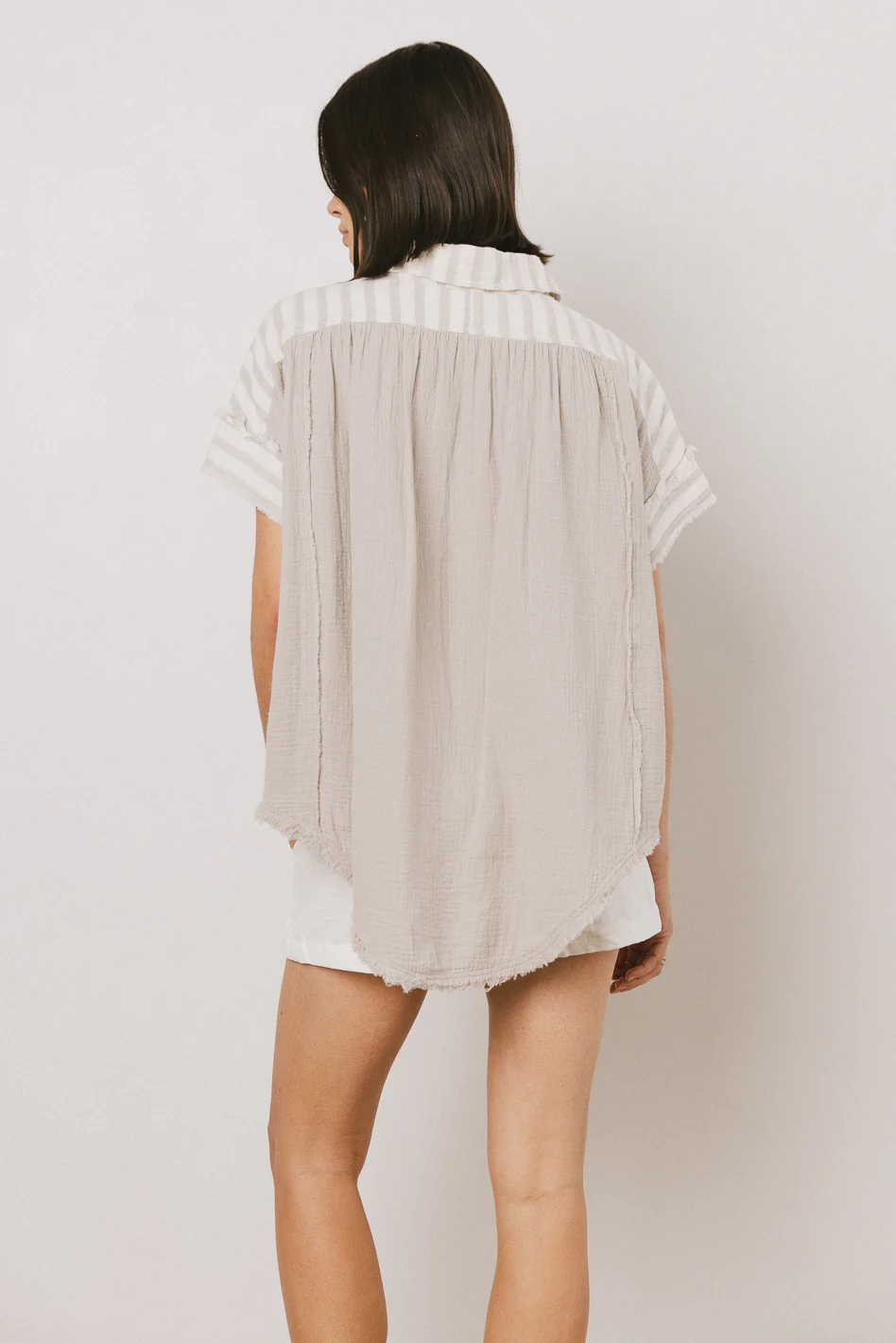 Easton Mixed Media Blouse - FINAL SALE - Image 2
