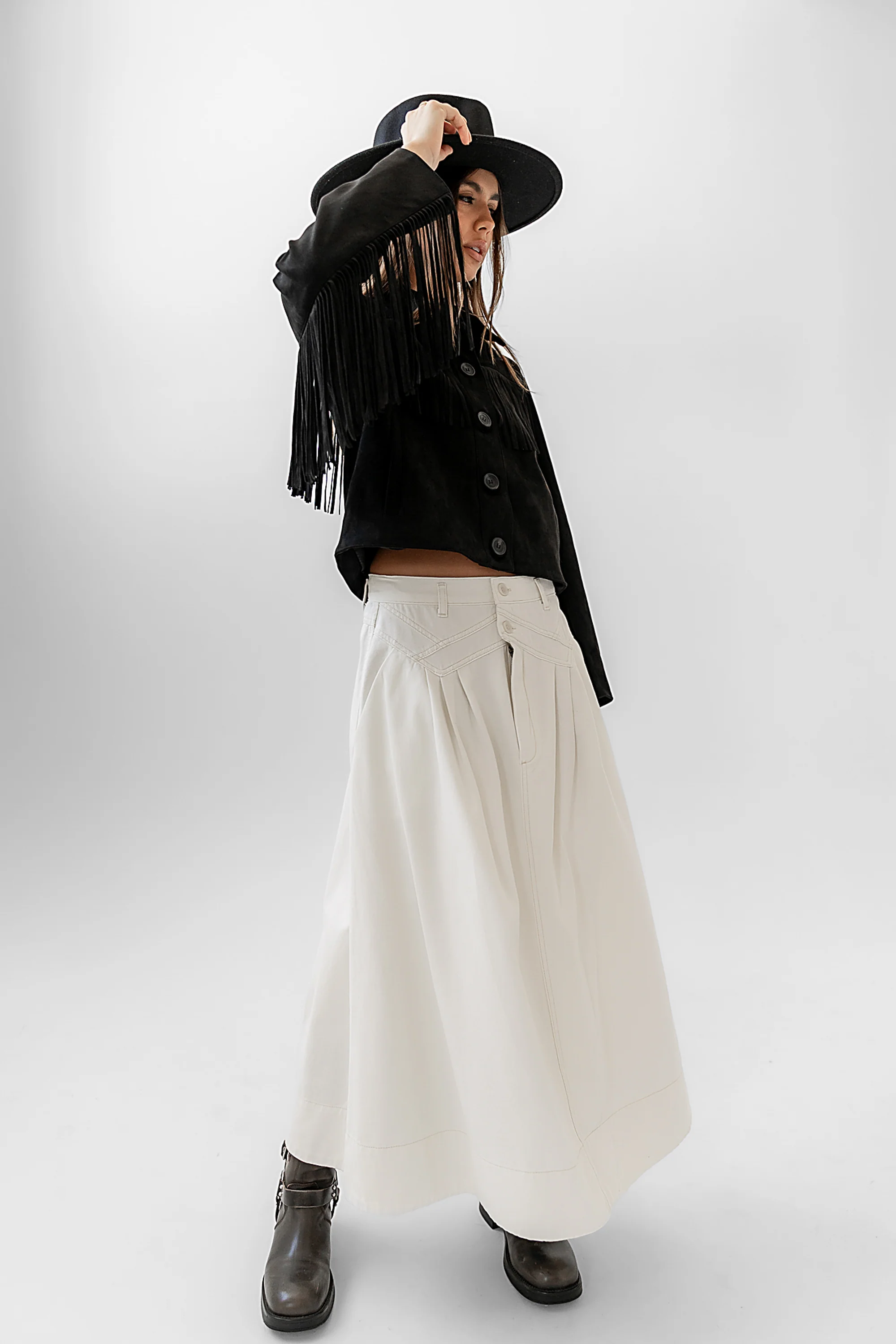 Eddie Denim Maxi Skirt - FINAL SALE - Image 7