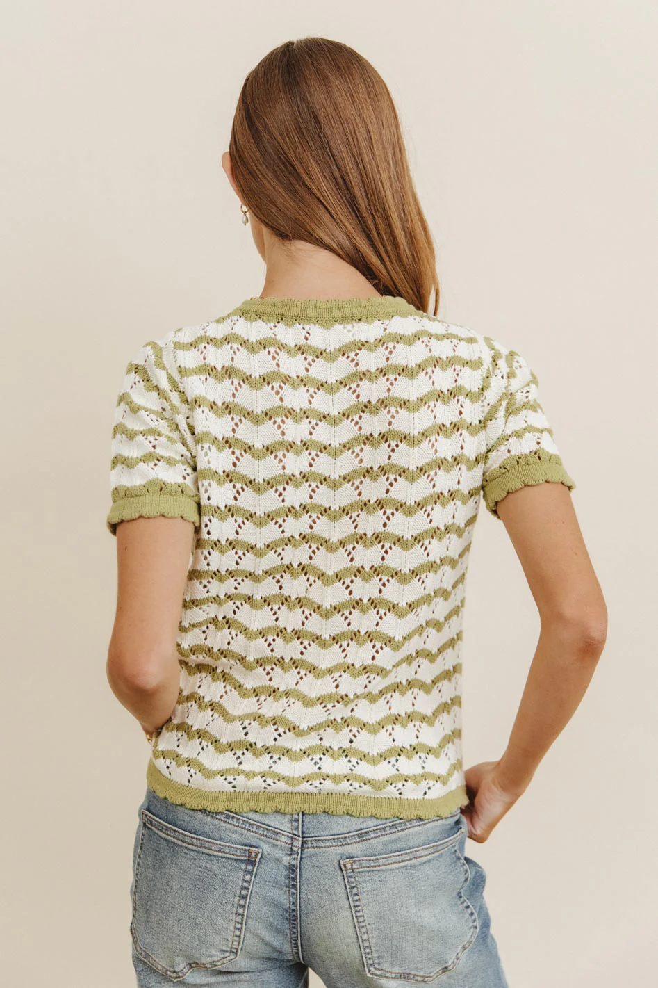 Eddie Knit Sweater in Green - FINAL SALE - Image 4