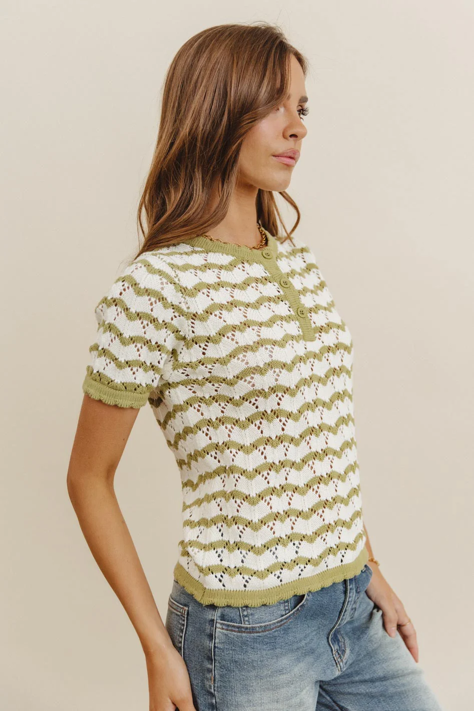 Eddie Knit Sweater in Green - FINAL SALE - Image 5