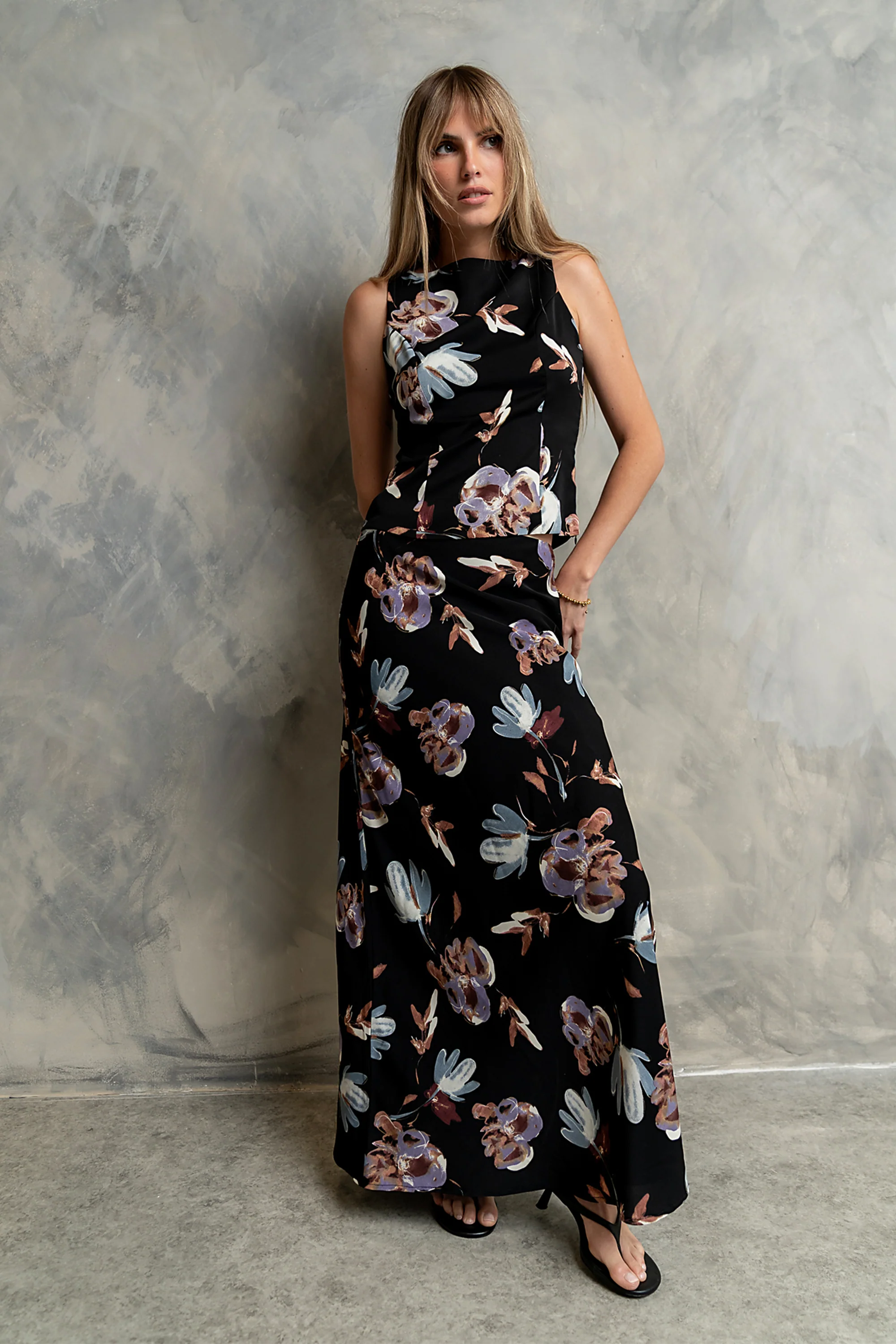 Eden Floral Top in Black - Image 4