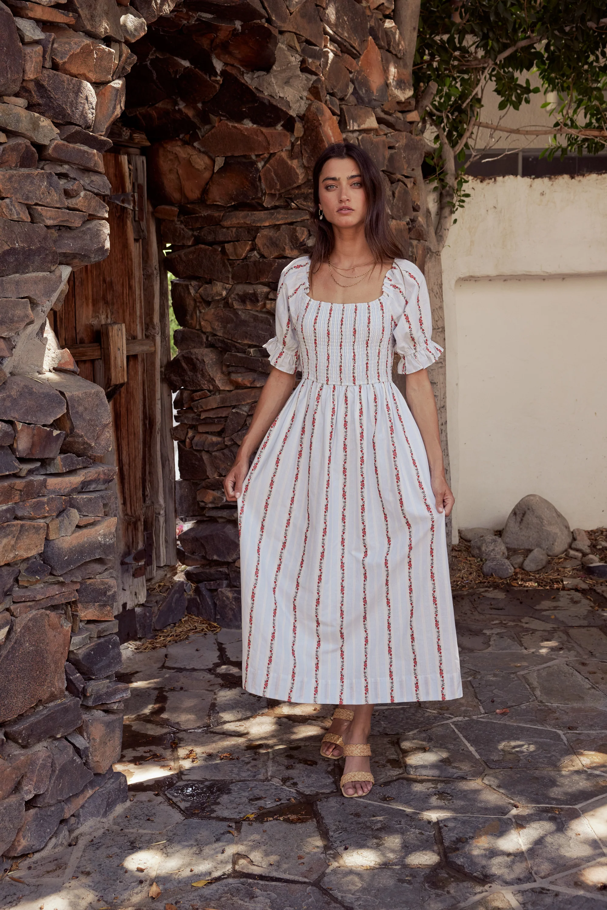 Effie Embroidered Midi Dress - FINAL SALE - Image 3