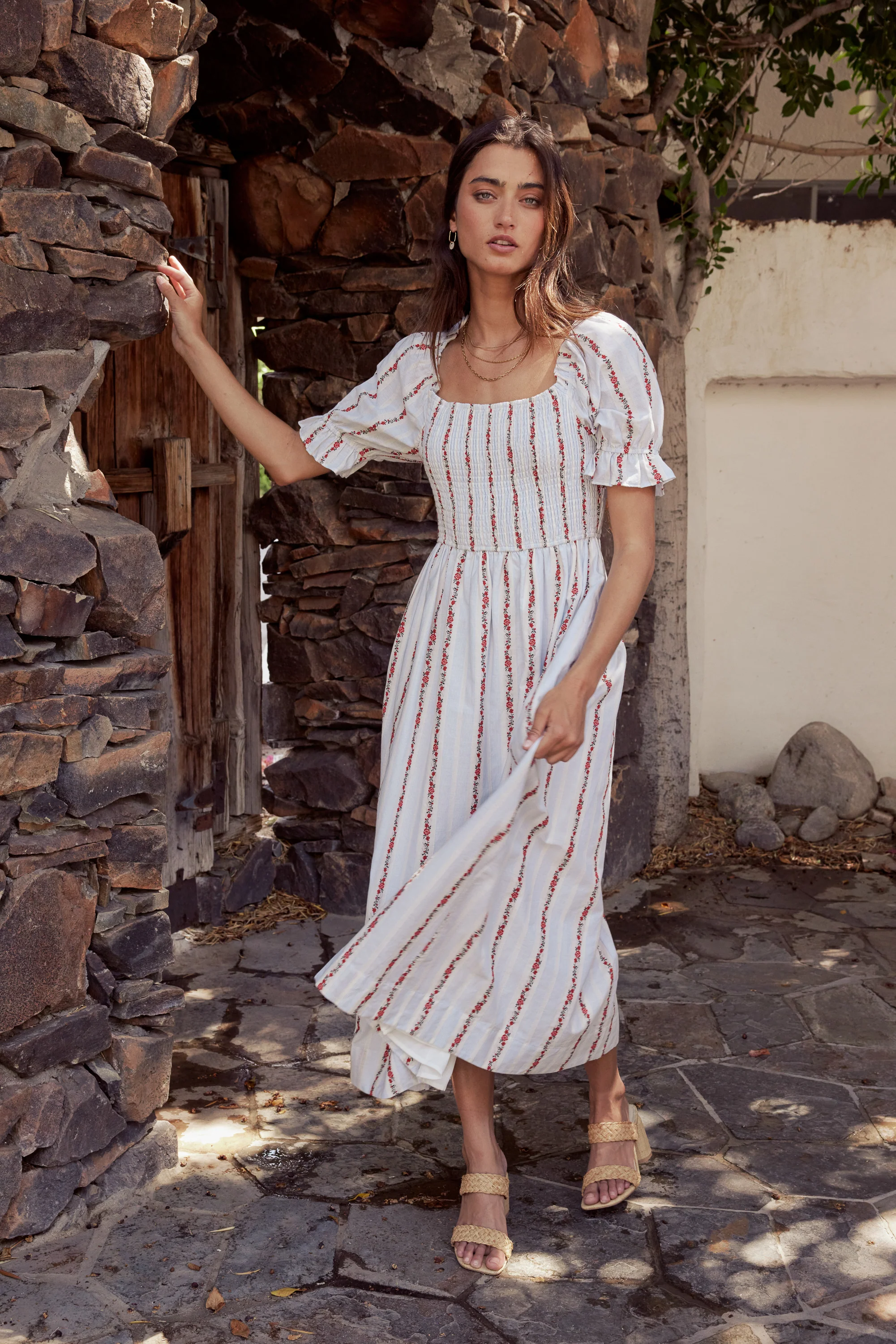 Effie Embroidered Midi Dress - FINAL SALE - Image 5