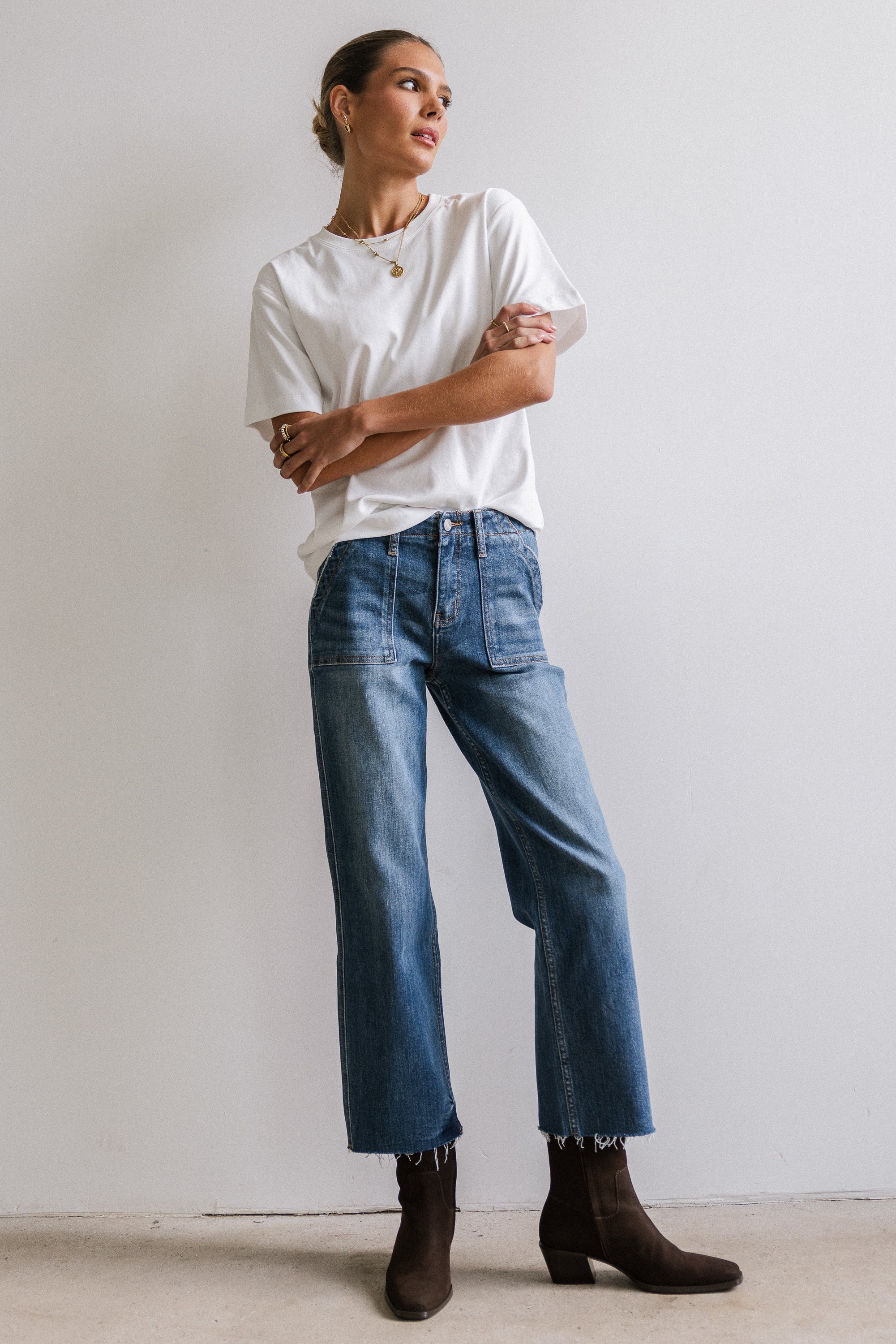 Eileen Cropped Straight Leg Jeans - Image 10