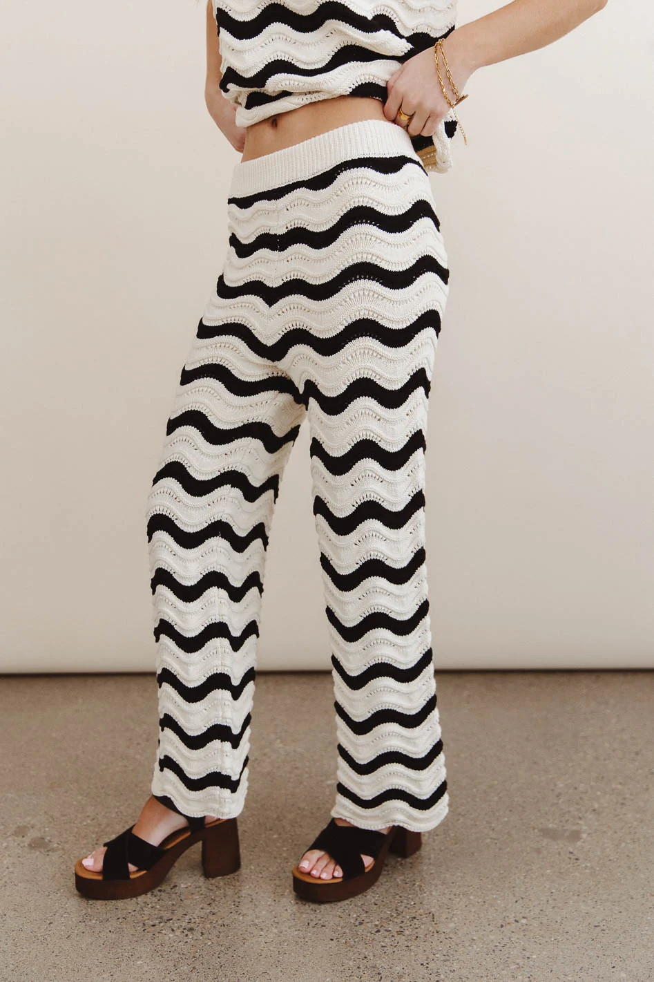 Elenor Knit Bottoms in Black - FINAL SALE - Image 3