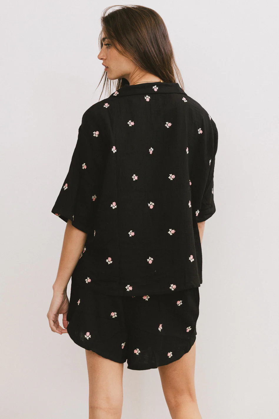 Elia Floral Blouse in Black - FINAL SALE - Image 4