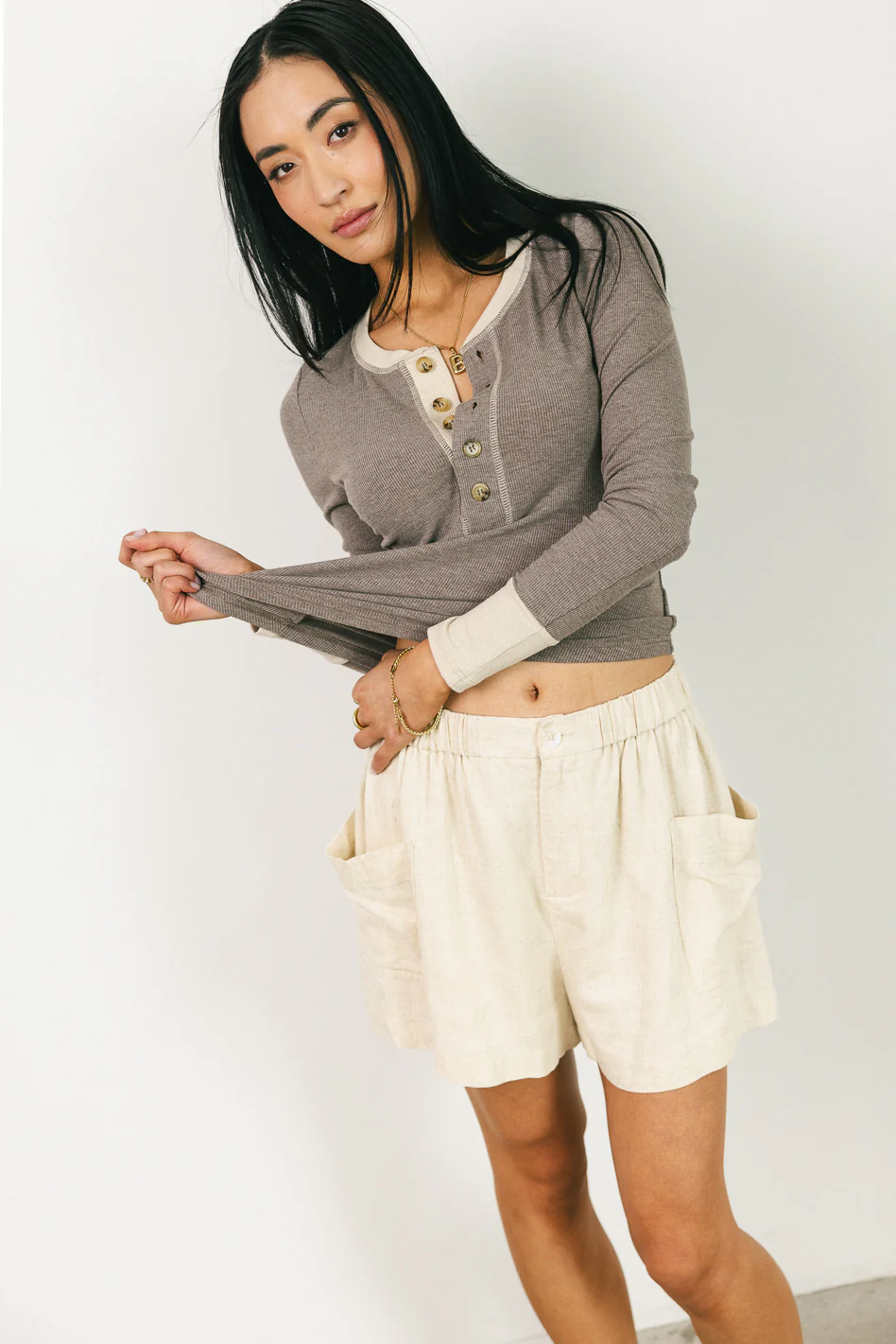 Elise Ribbed Top in Brown - FINAL SALE - Image 5