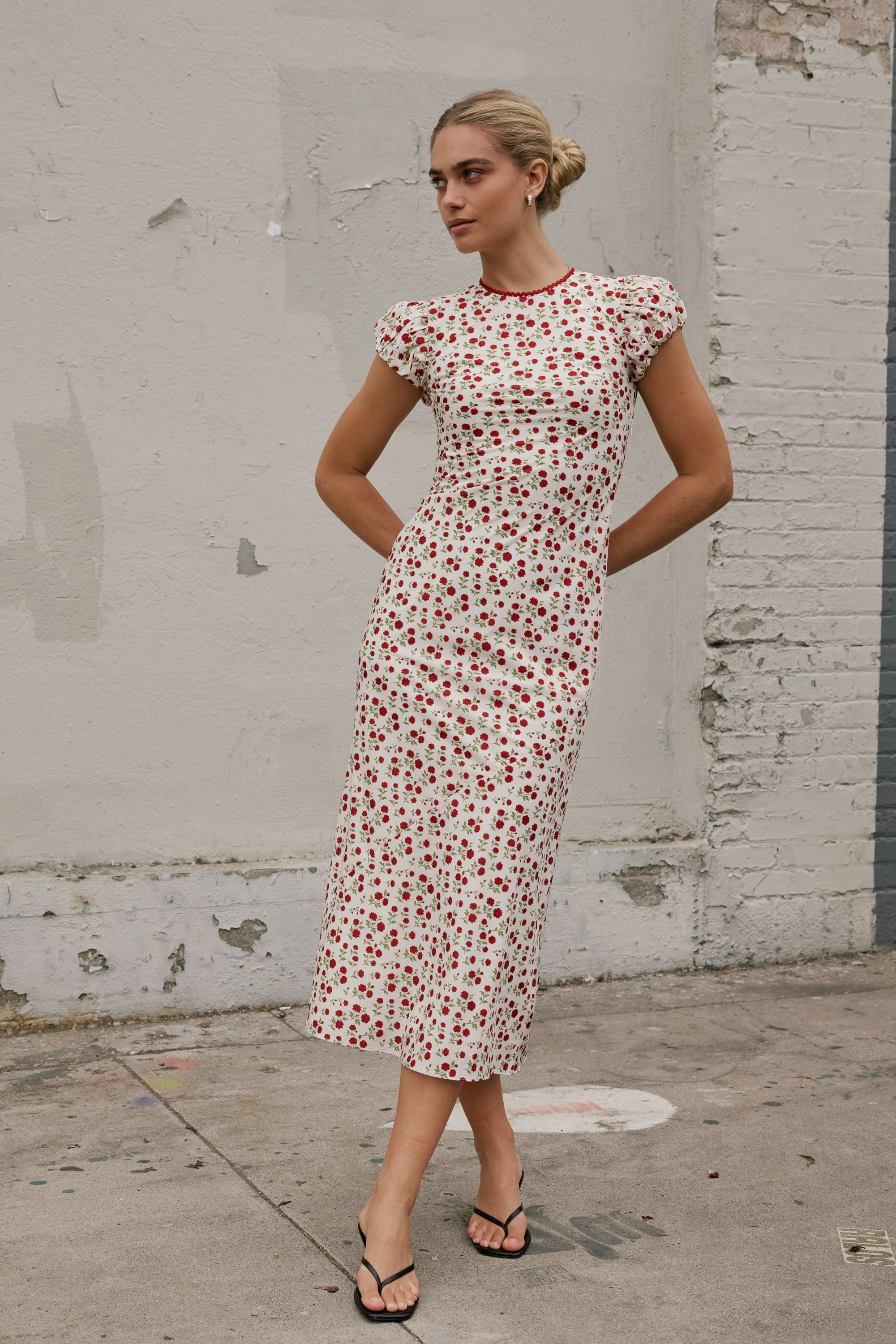 Ellianna Floral Maxi Dress in Cream - Image 8