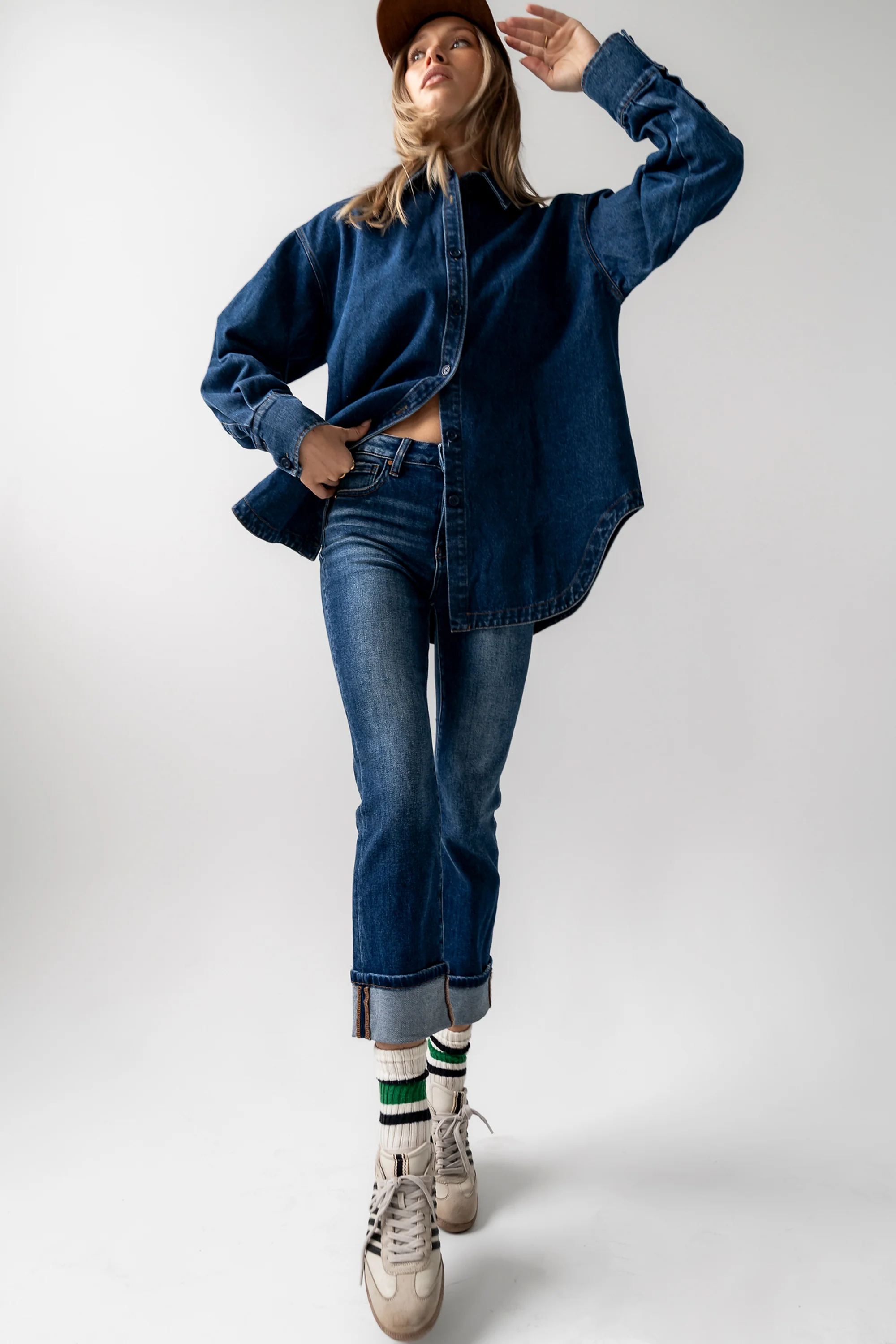 Elliot Cuffed Straight Leg Jeans - FINAL SALE - Image 2