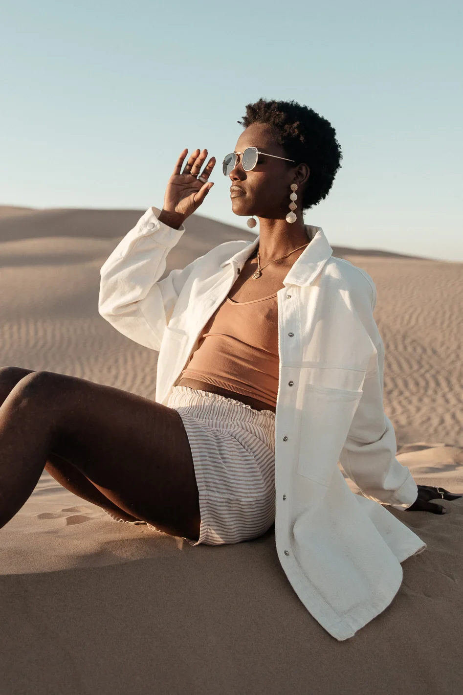 Eloise Denim Jacket in Ivory - FINAL SALE - Image 3