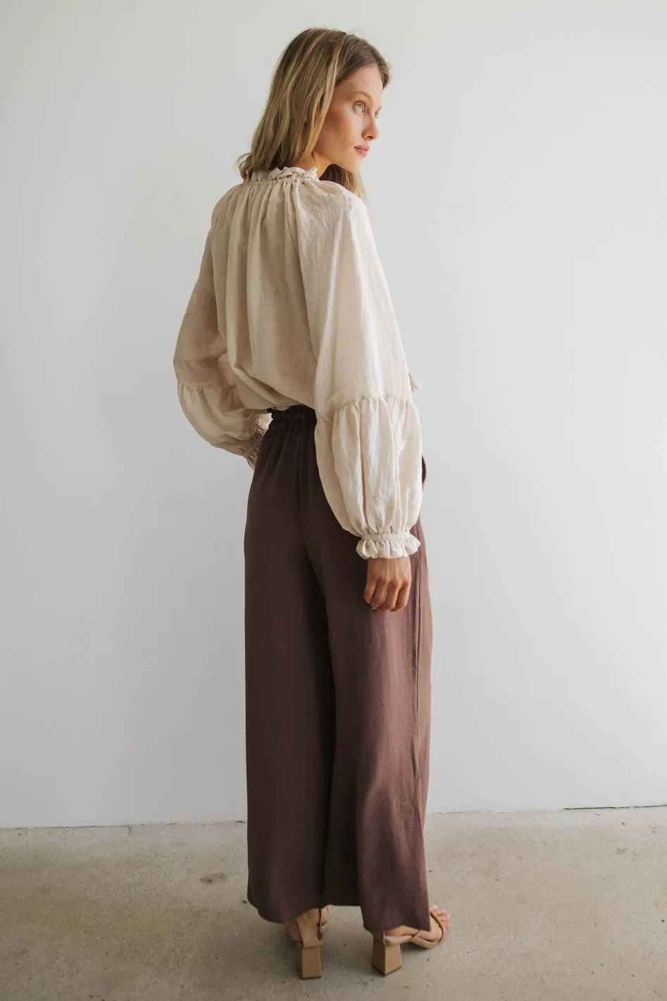 Elowen Button Up Blouse in Cream - FINAL SALE - Image 4