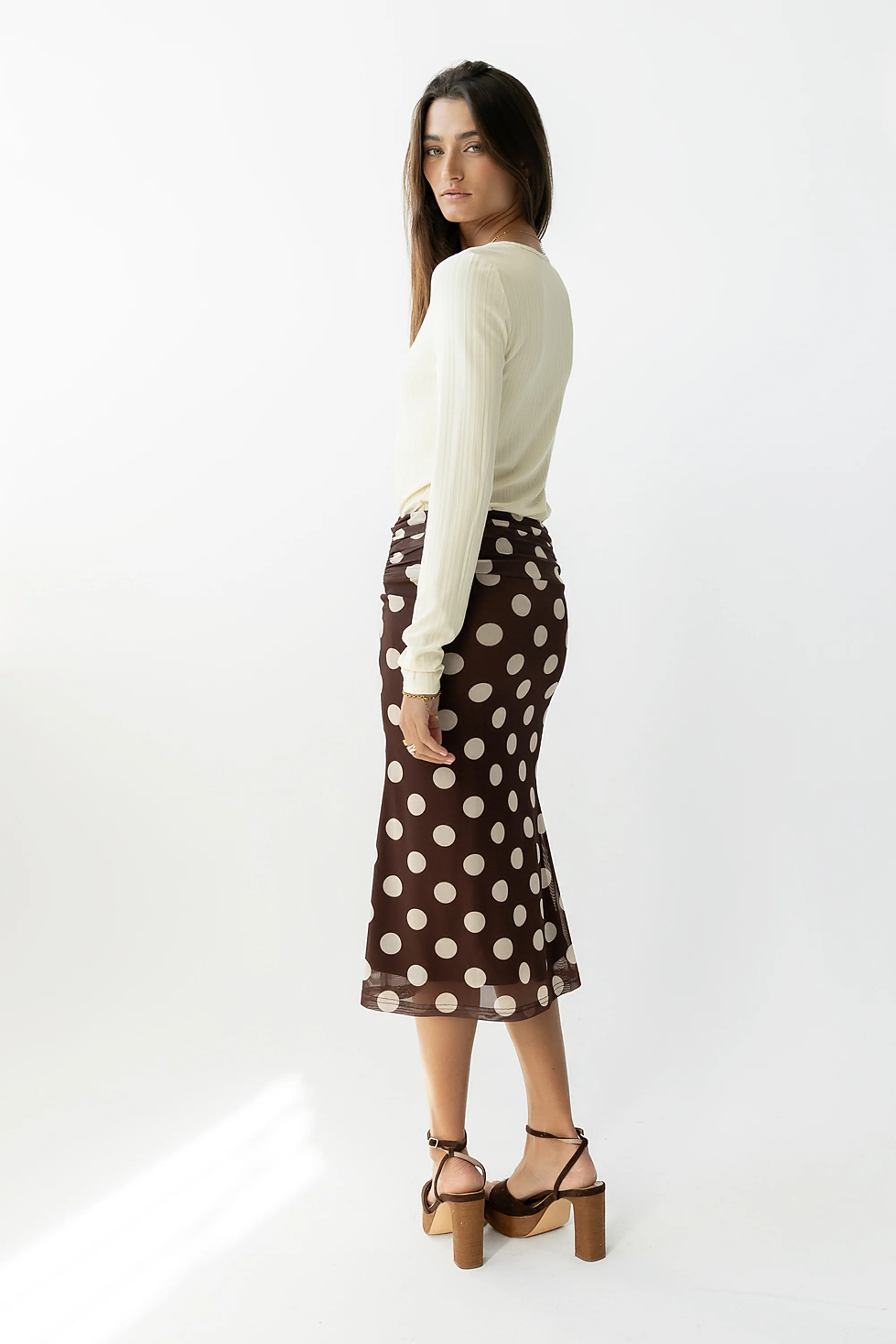 Elsie Polka Dot Maxi Skirt - Image 2