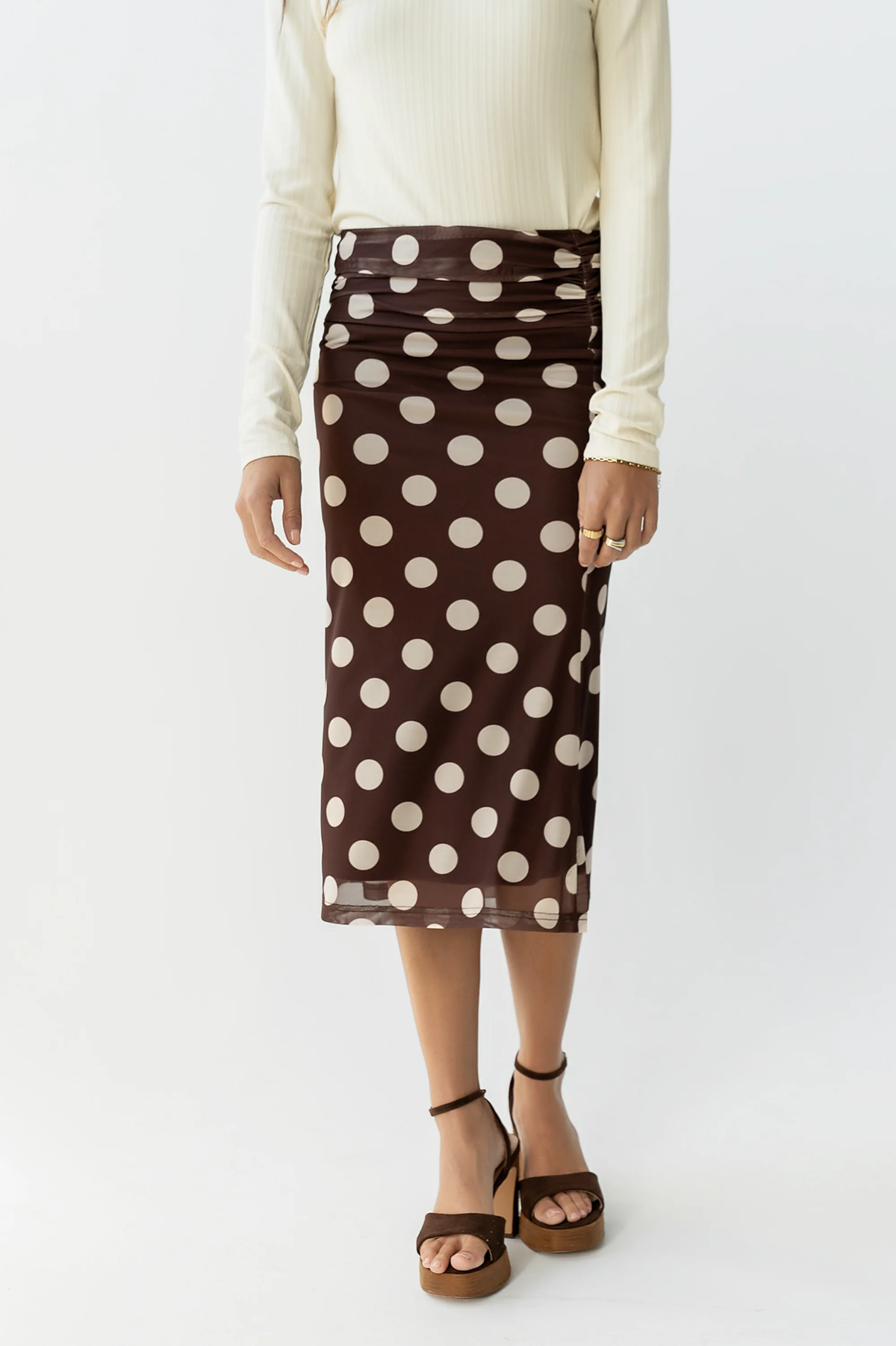 Elsie Polka Dot Maxi Skirt - Image 3