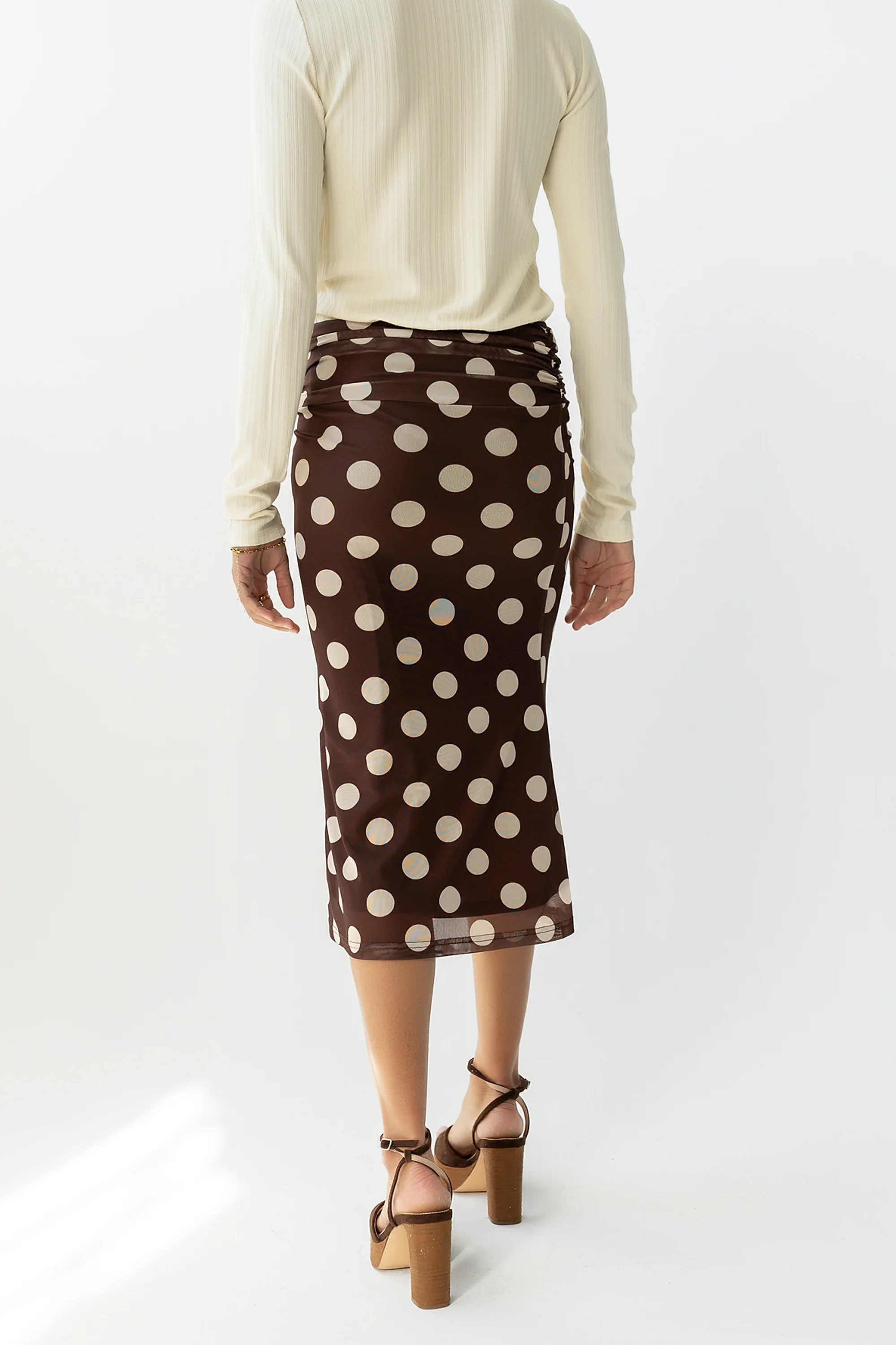 Elsie Polka Dot Maxi Skirt - Image 4