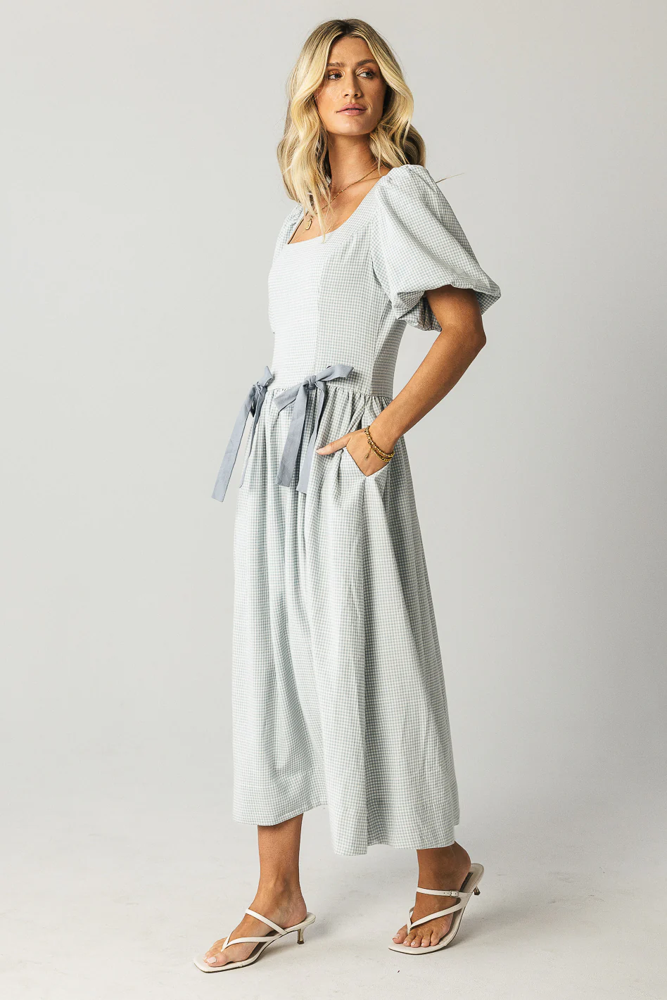 Elyse Gingham Maxi Dress - FINAL SALE - Image 5
