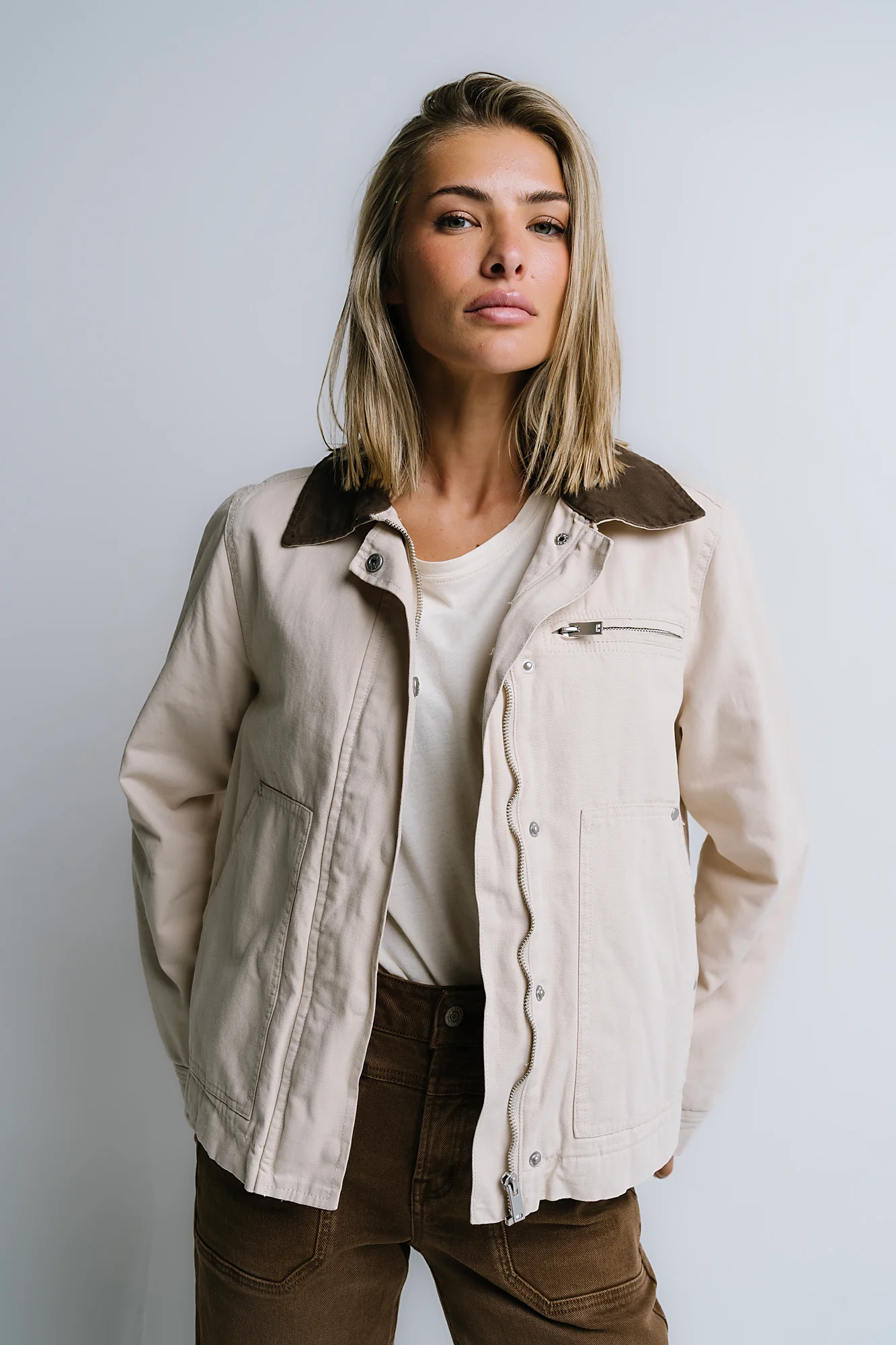 Ember Barn Jacket in Ecru - Image 4
