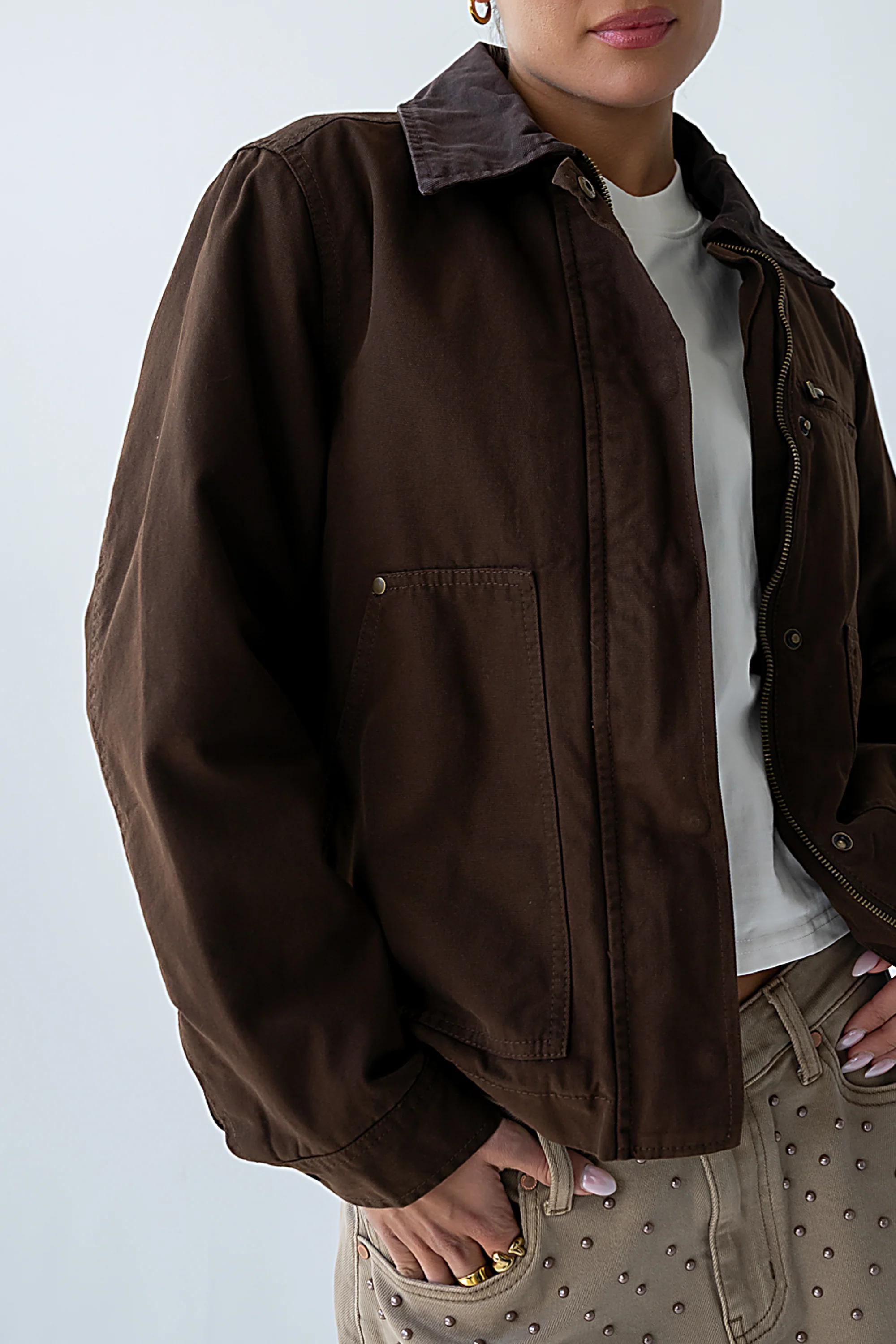 Ember Barn Jacket in Brown - Image 3