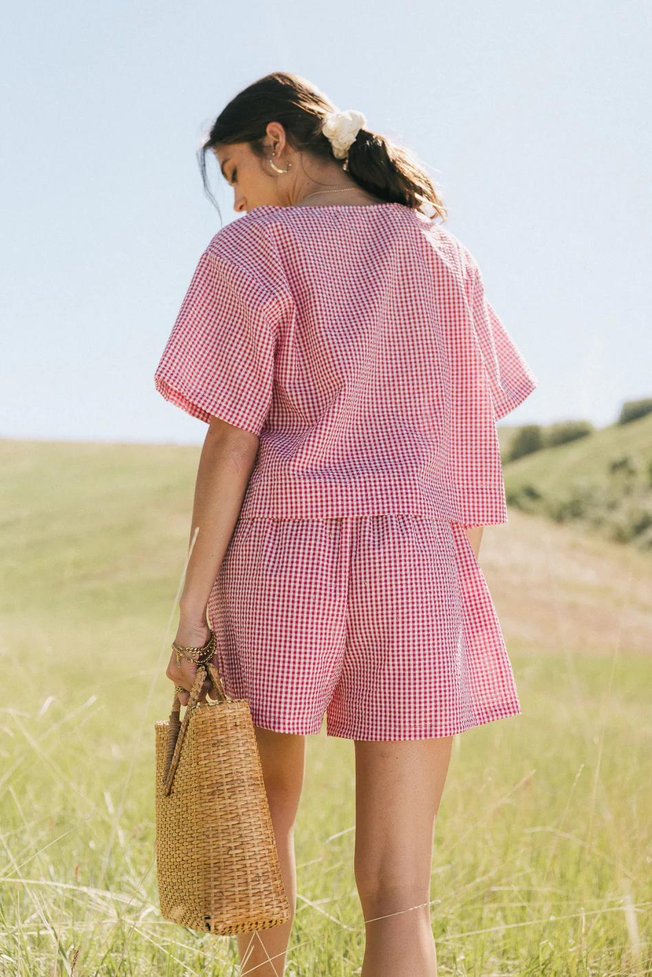 Ember Gingham Shorts in Red - FINAL SALE - Image 8