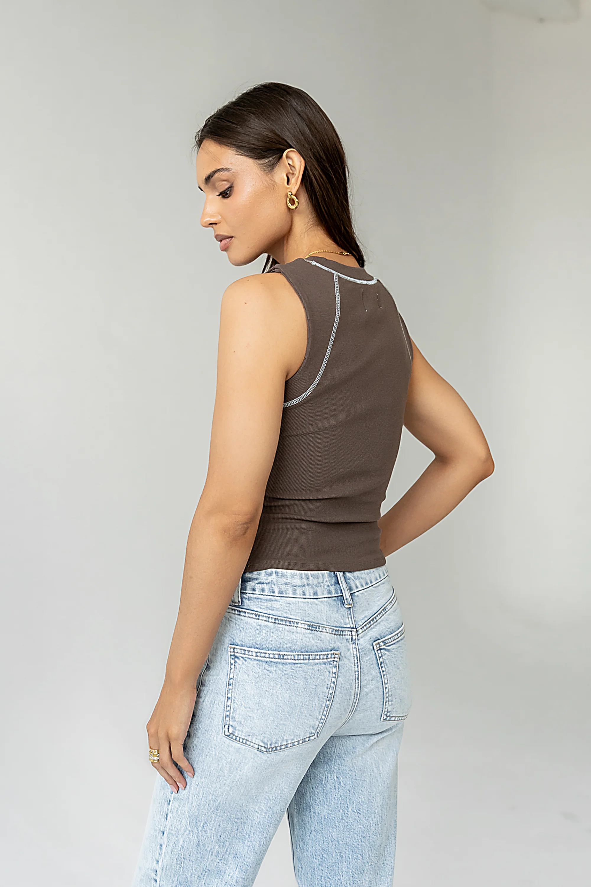 Emely Contrast Tank Top - FINAL SALE - Image 2