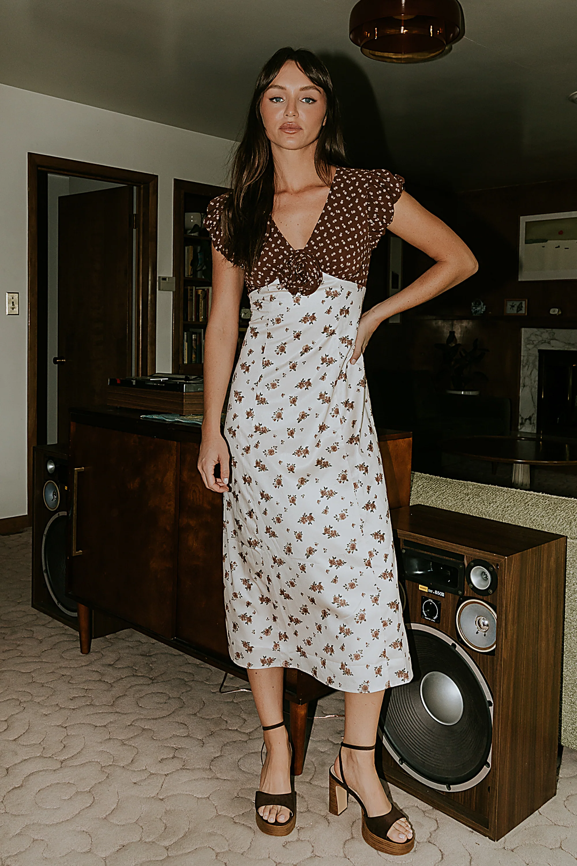 Emmie Floral Midi Dress - Image 4