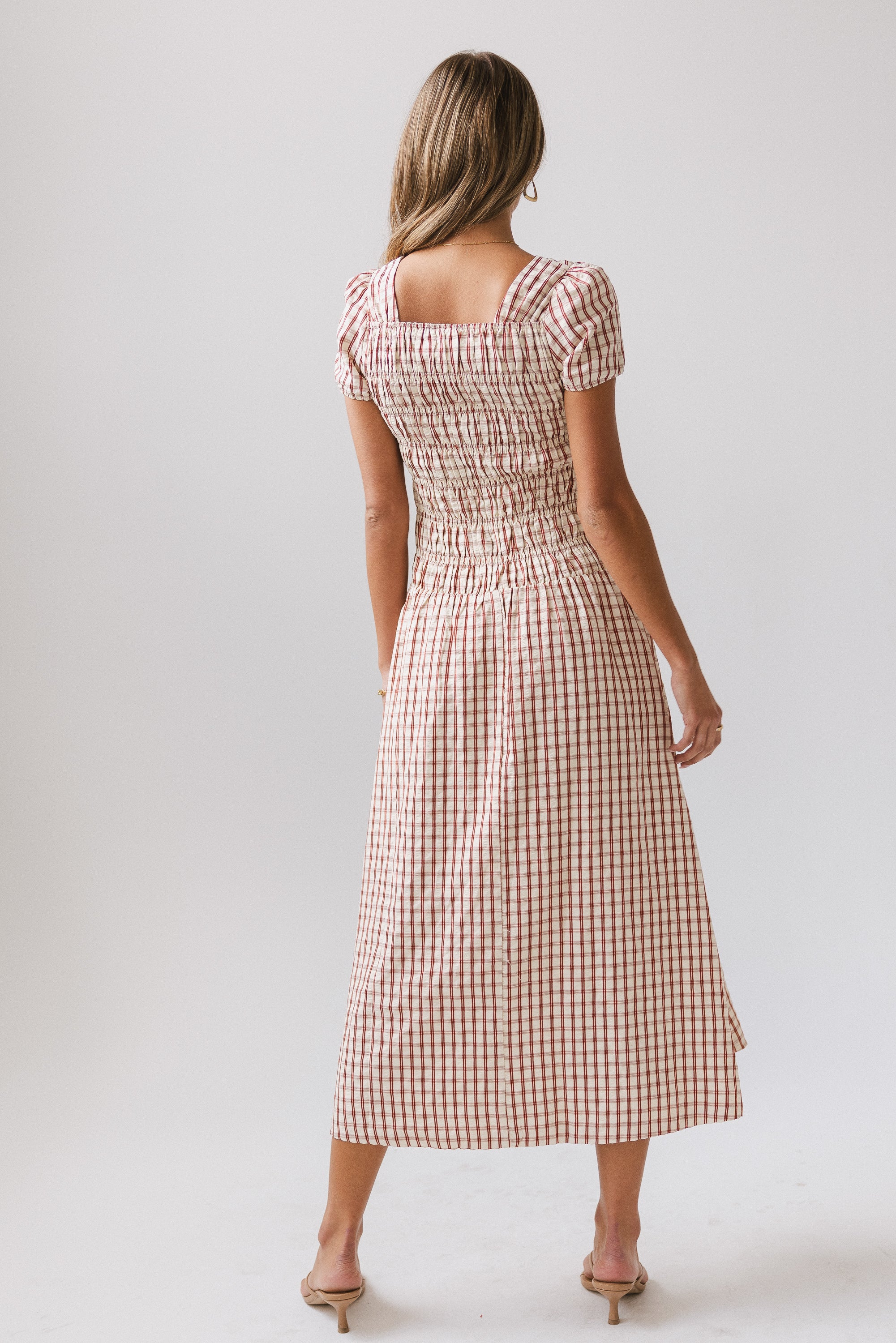 Erin Smocked Maxi Dress in Red - FINAL SALE - Image 8