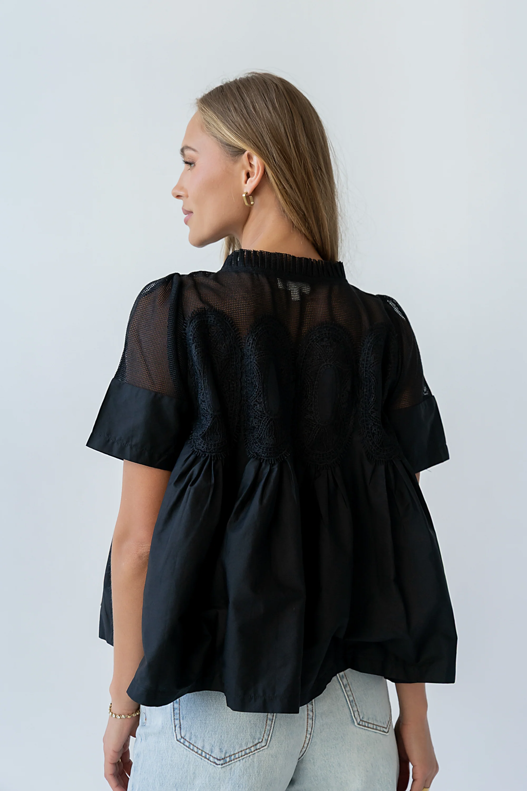 Estelle Mesh Top in Black - Image 5